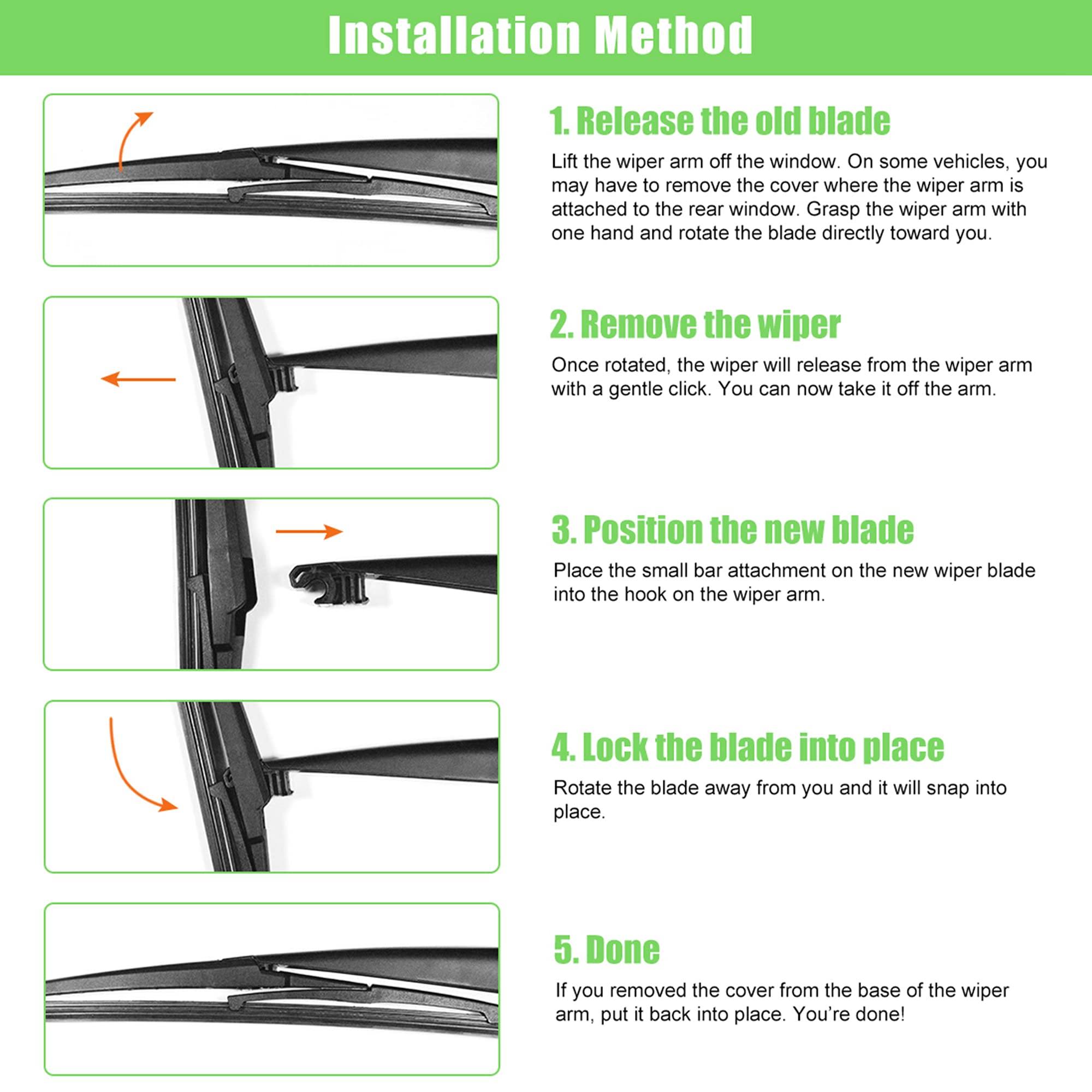 X AUTOHAUX Rear Windshield Wiper Blade 200mm 8 Inch for Lexus CT200h 2011-2017 for Scion XD 2008-2014 for Toyota Prius C 2012-20