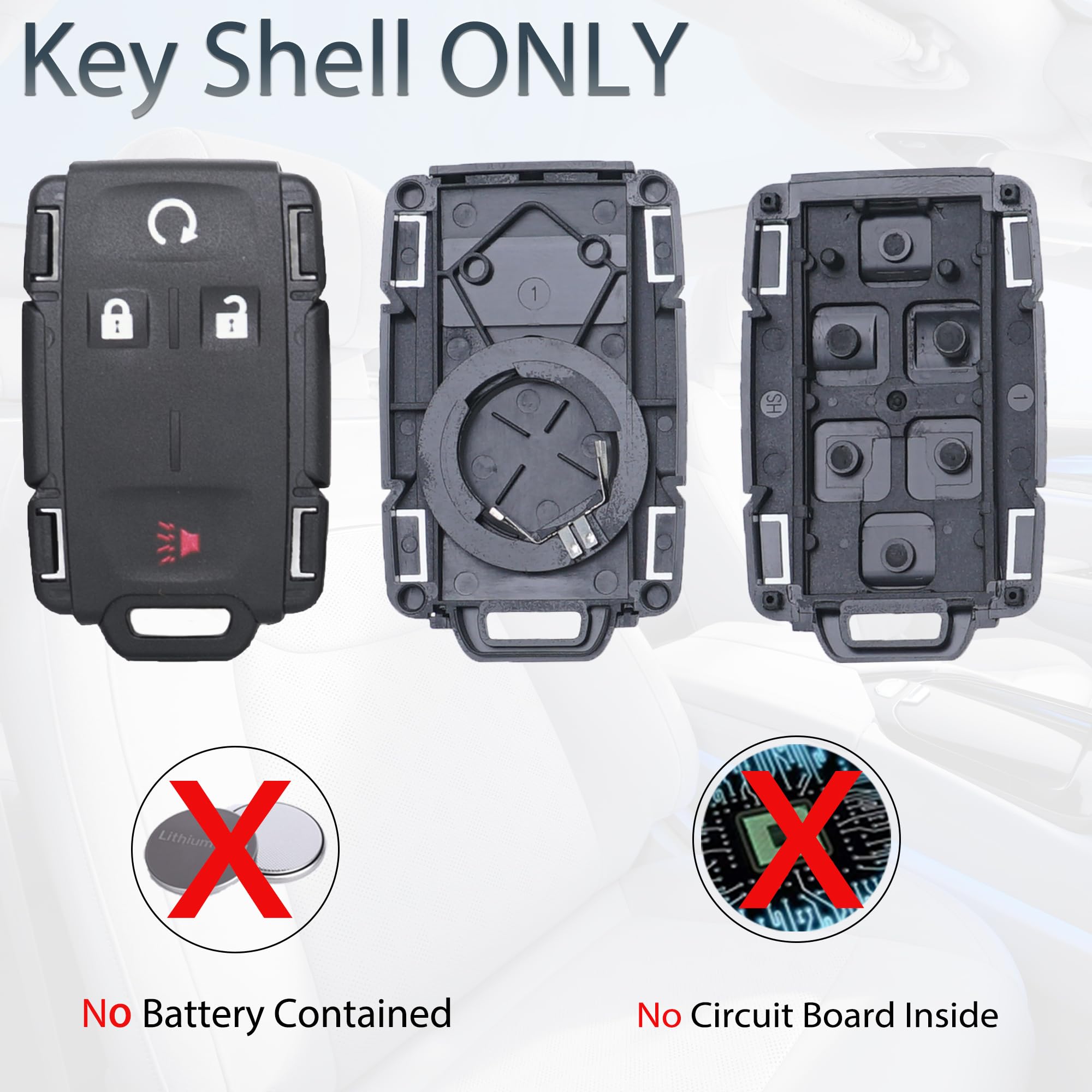 Supaland Key Fob Shell Case Replacement Fits For Chevrolet Colorado Chevy Silverado Gmc Canyon Sierra 2014 2015 2016 2017 2018-2