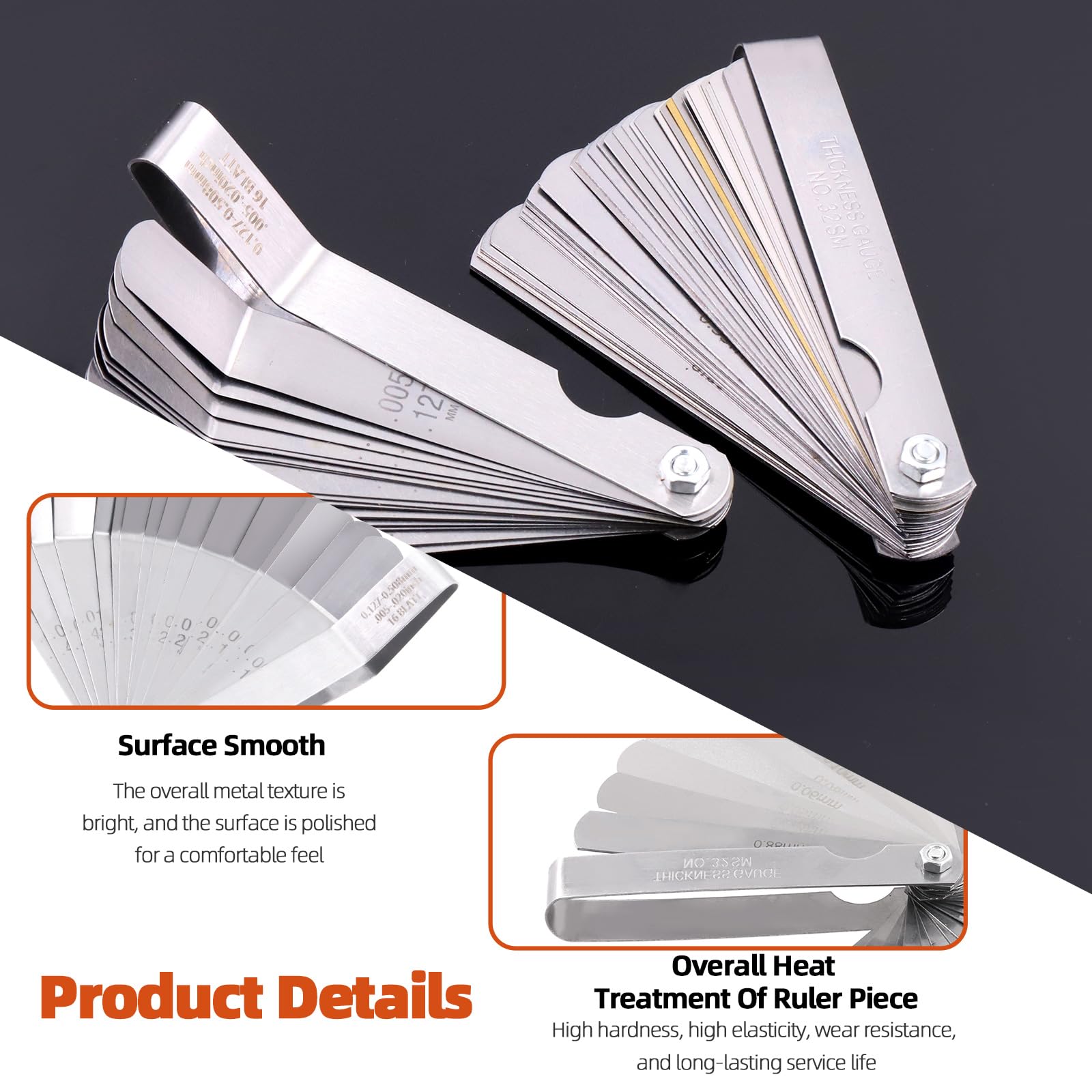 Tanstic 4Pcs Motorcycle Engine Valve Adjustment Tool Set, 8Mm 9Mm 10Mm Valve Screw Spanner, Engine Valve Screw Repair Wrench, Valve Adjusting Square Hexagonal Spanner With Offset Feeler Gauge