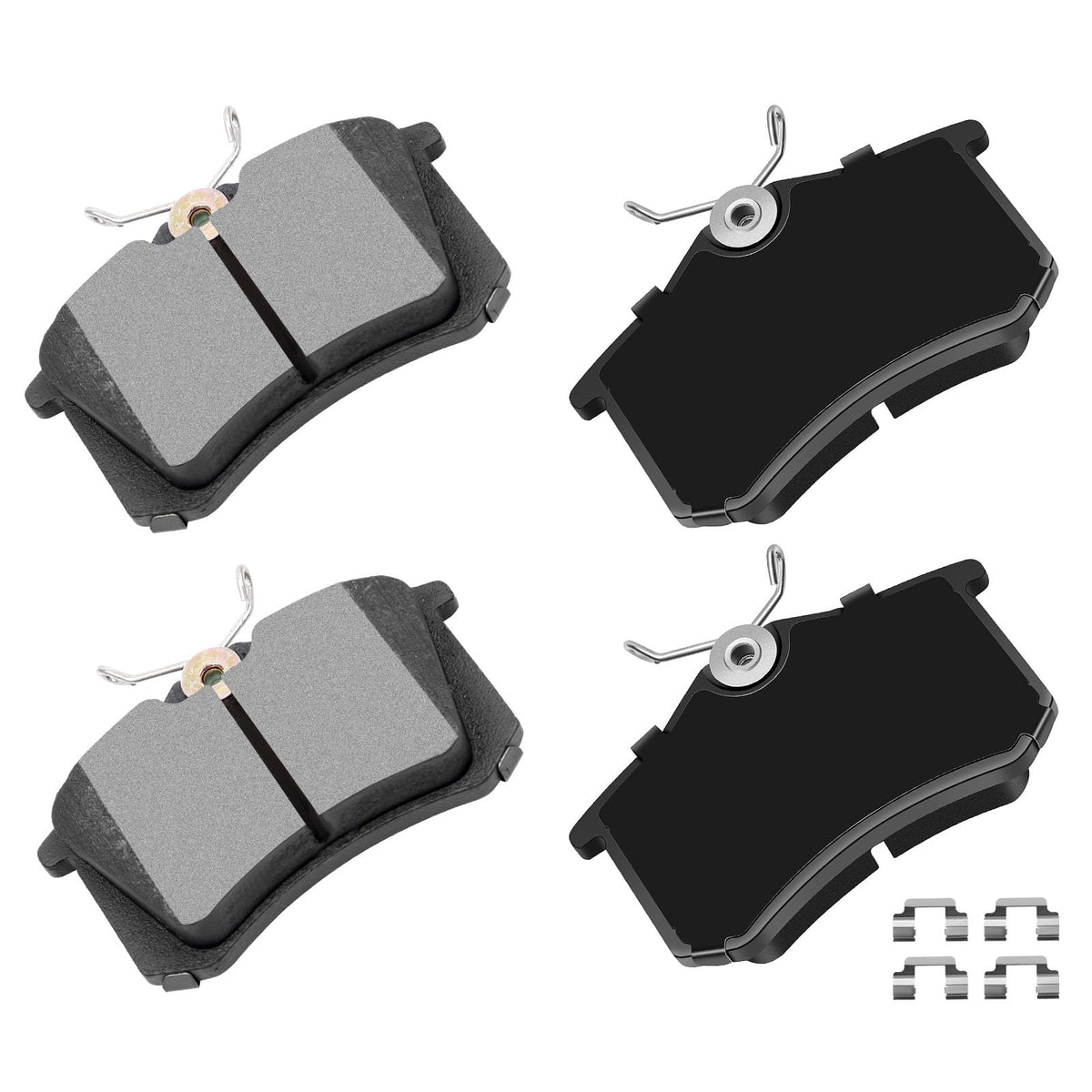Cciyu D340 Rear Ceramic Disc Brake Pads Kit - Audi A3/A4/A6/A8/S4/S6/S8/Tt/405/Vw Beetle (2Pcs Quattro)