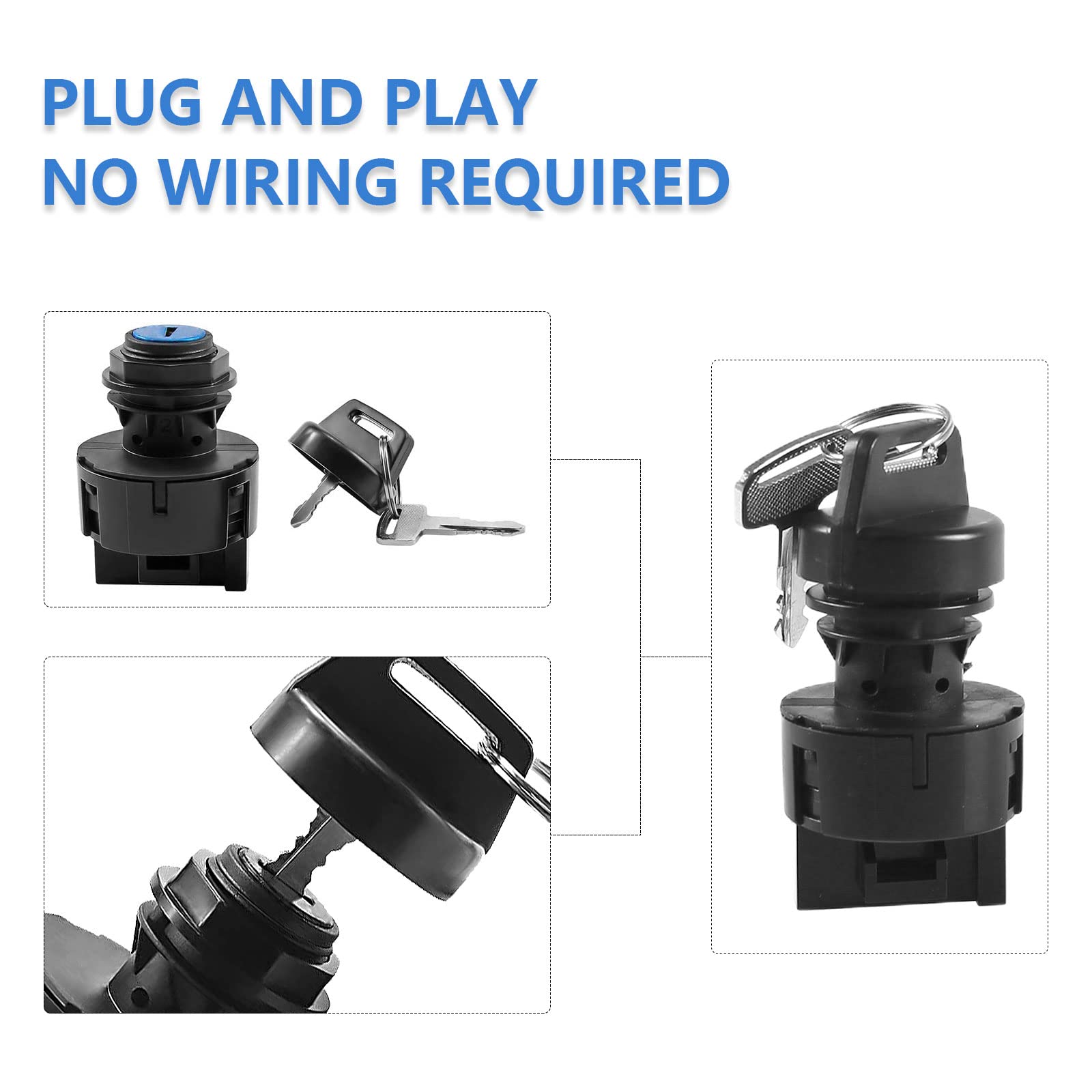 Gstp 6 Pin Ignition Key Switch Compatible With Polaris Ranger Rzr Sportsman 400 425 500 570 700 800 900 1000 -Replace 4011002 40