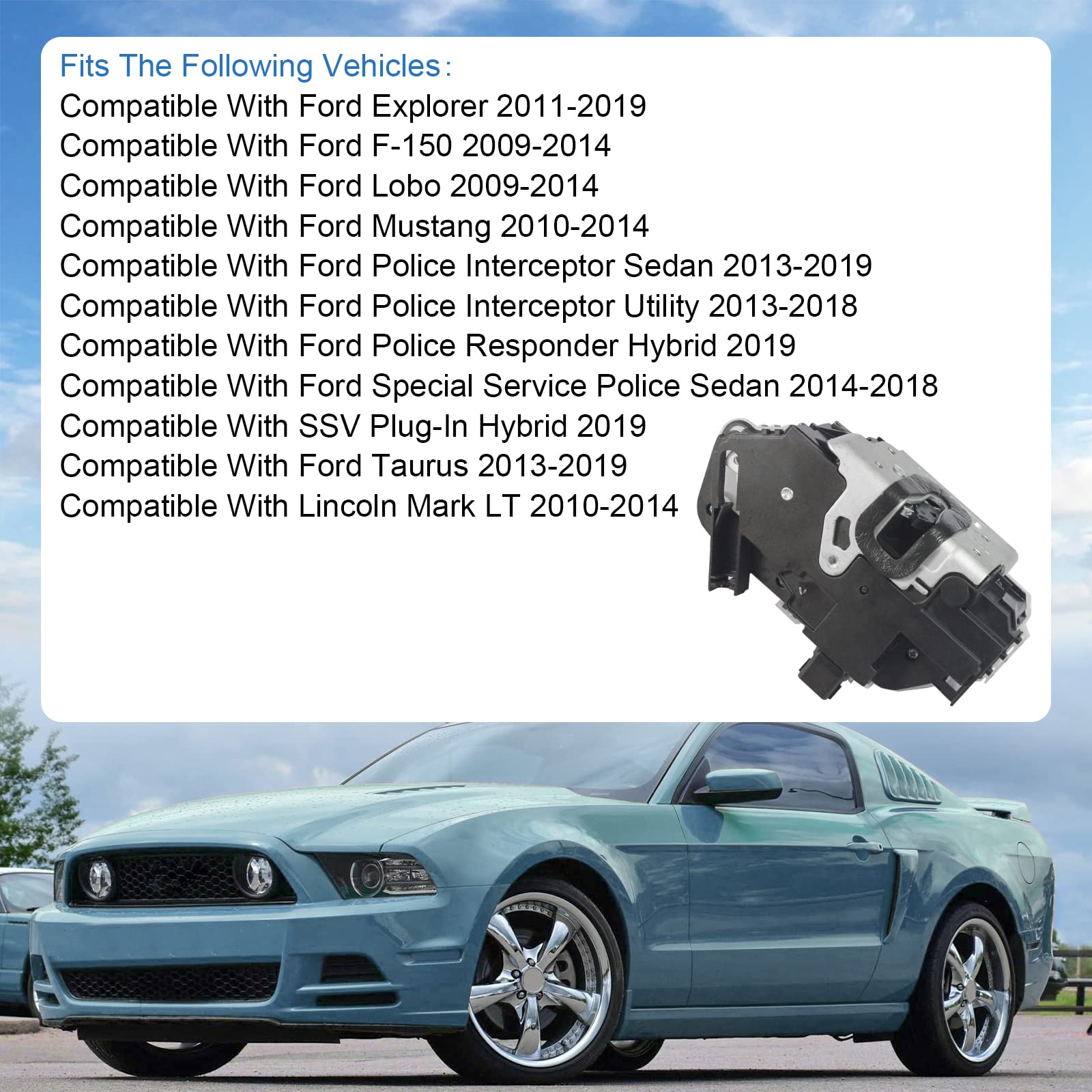 Dicmic Front Left Driver Side Door Lock Latch Actuator Compatible With 2011-2019 Ford Explorer 2009-2014 Ford F-150 2010-2014 Fo