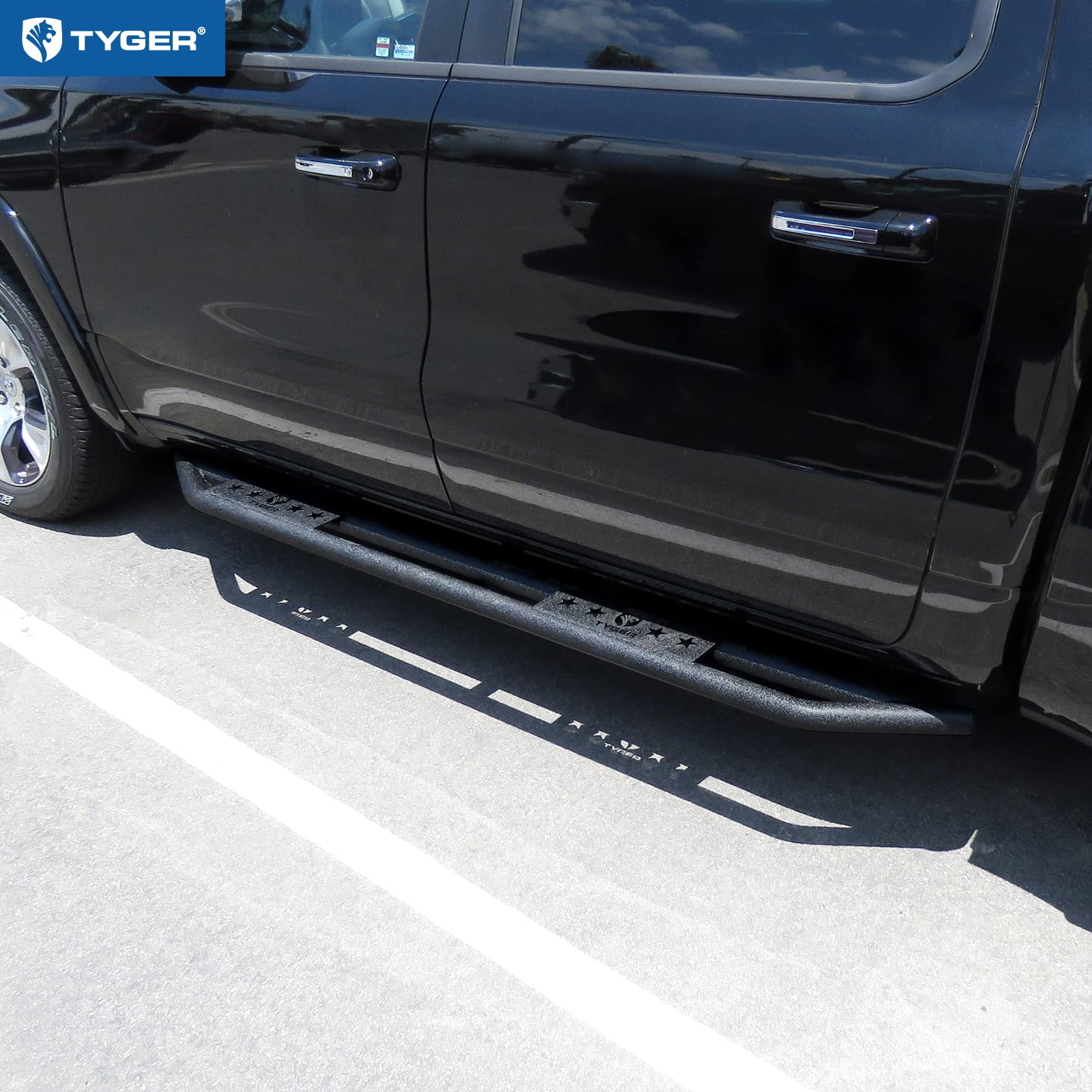 Tyger Auto Star Armor Compatible With 2019-2025 Ram 1500 (Not Fit 19-24 Classic) | Crew Cab | Tg-Am2D20608 | Side Step Rails Ner