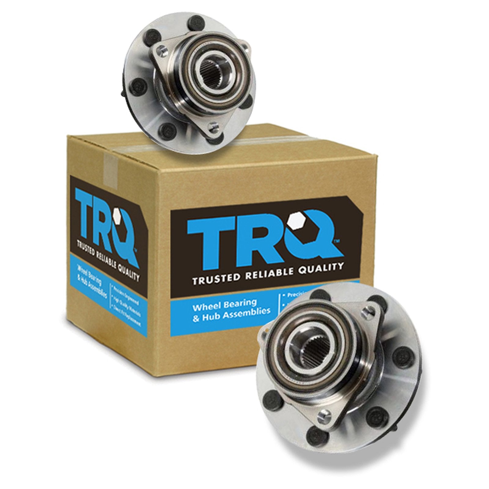Trq Front Wheel Hub Bearings Assembly Set Compatible With 2001-2003 Ford F-150 2004 F-150 Heritage 1997-1999 F-250