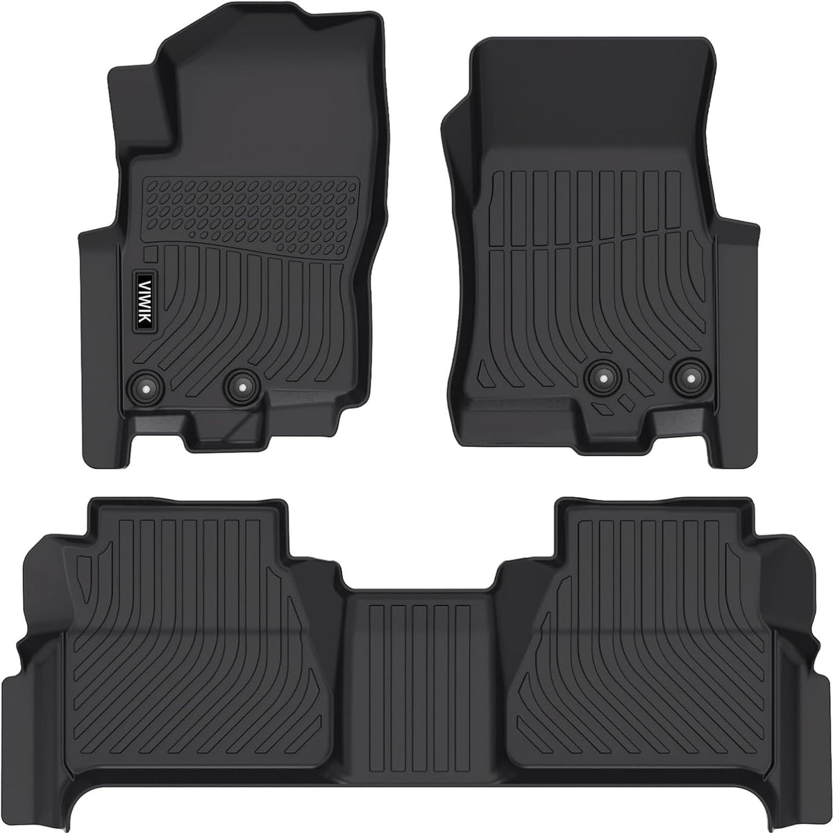 VIWIK Floor Mats Fits for Nissan Frontier 2025 2024-2022 Crew Cab, Anti-Slip All Weather Floor Liners for Frontier, TPE Car Mats
