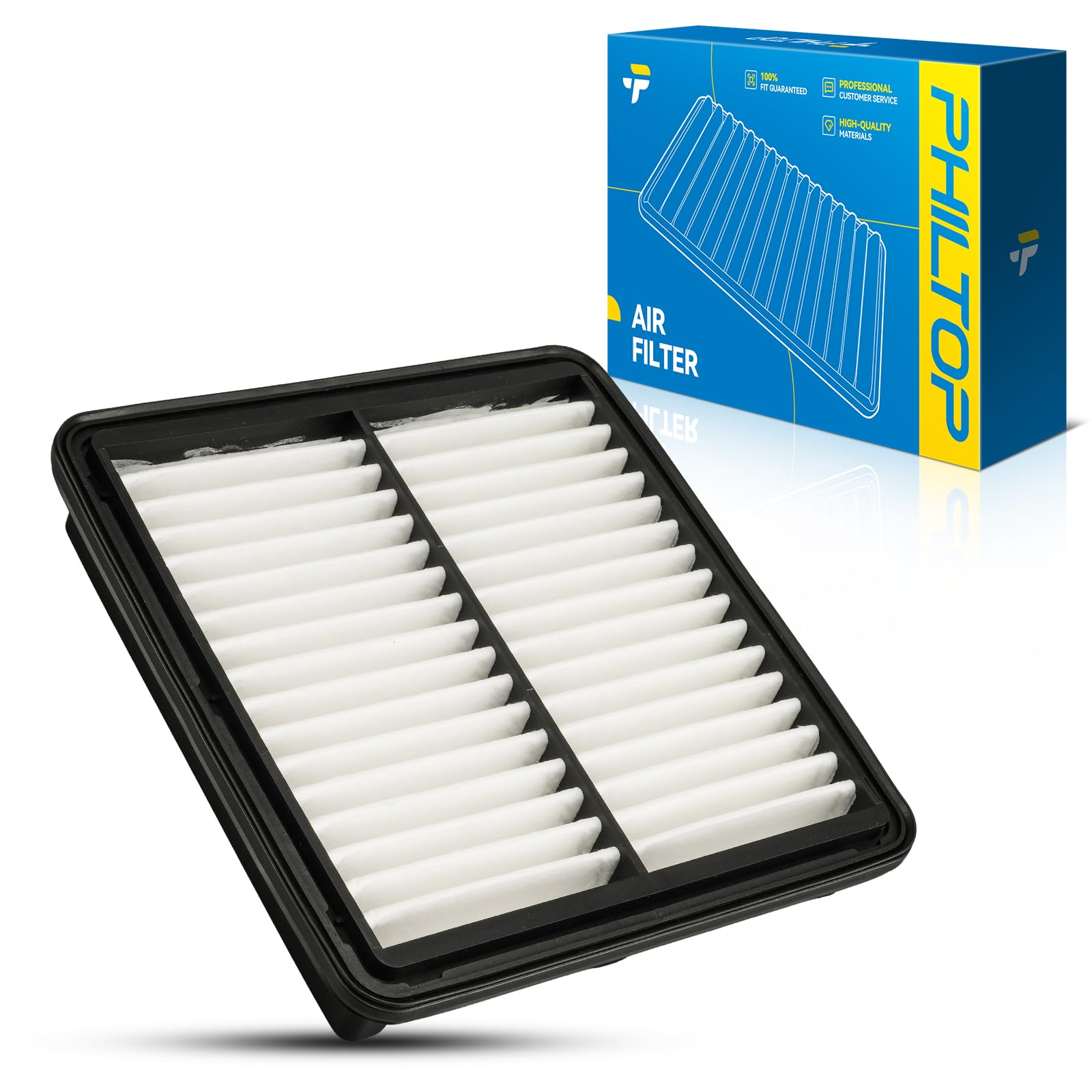 PHILTOP Engine air filter CA12088 Replacement for Mazda CX-3 2016-2021 L4 2.0L, Rigid Panel
