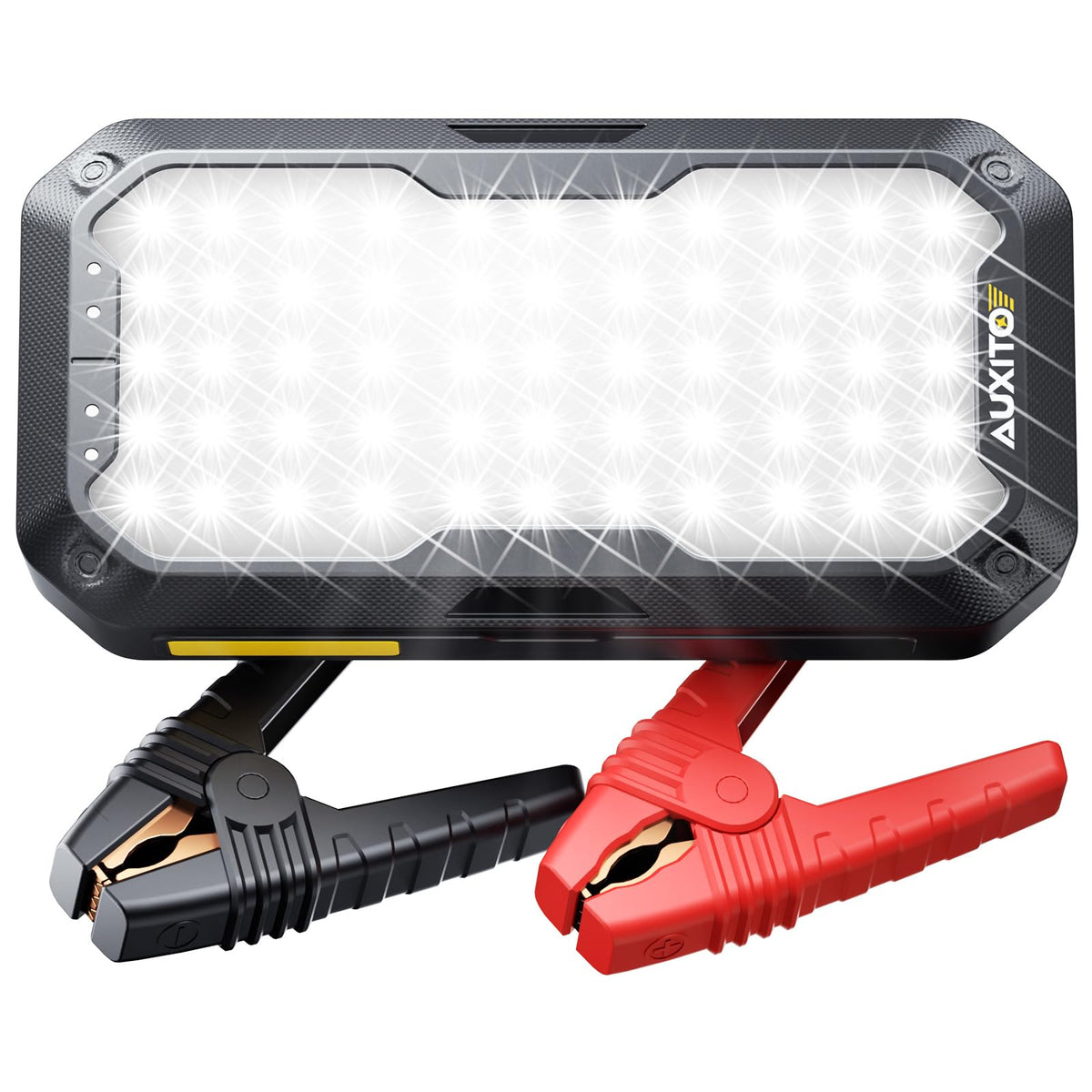 AUXITO Car Battery Jump Starter: 5000A Portable Jump Starter Up to 8.5L Gas and 8.0L Diesel Engines with 2000LM LED Work Panel L