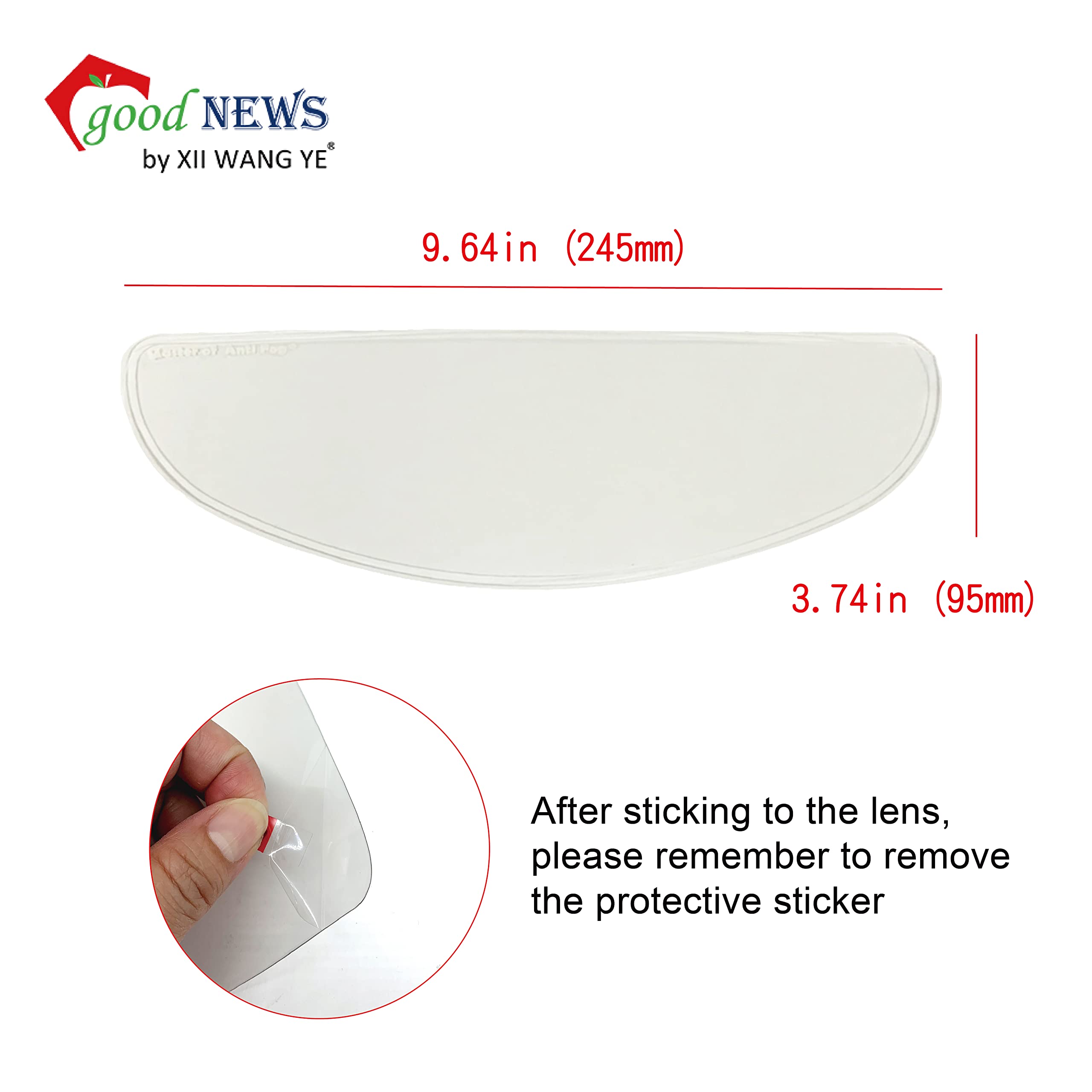 XII WY Motorcycle Full Face Helmet Shield Insert - Photochromic Anti-Fog Film, Transitional Visor, Clear to Indigo Tint, Sun-Res