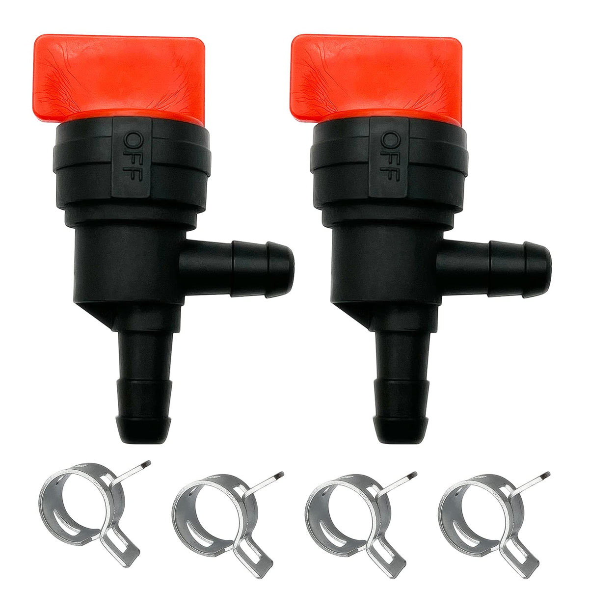 90 Degree Fuel Cut Off Valve 1/4' Inline Shut Off Valve With Clamps