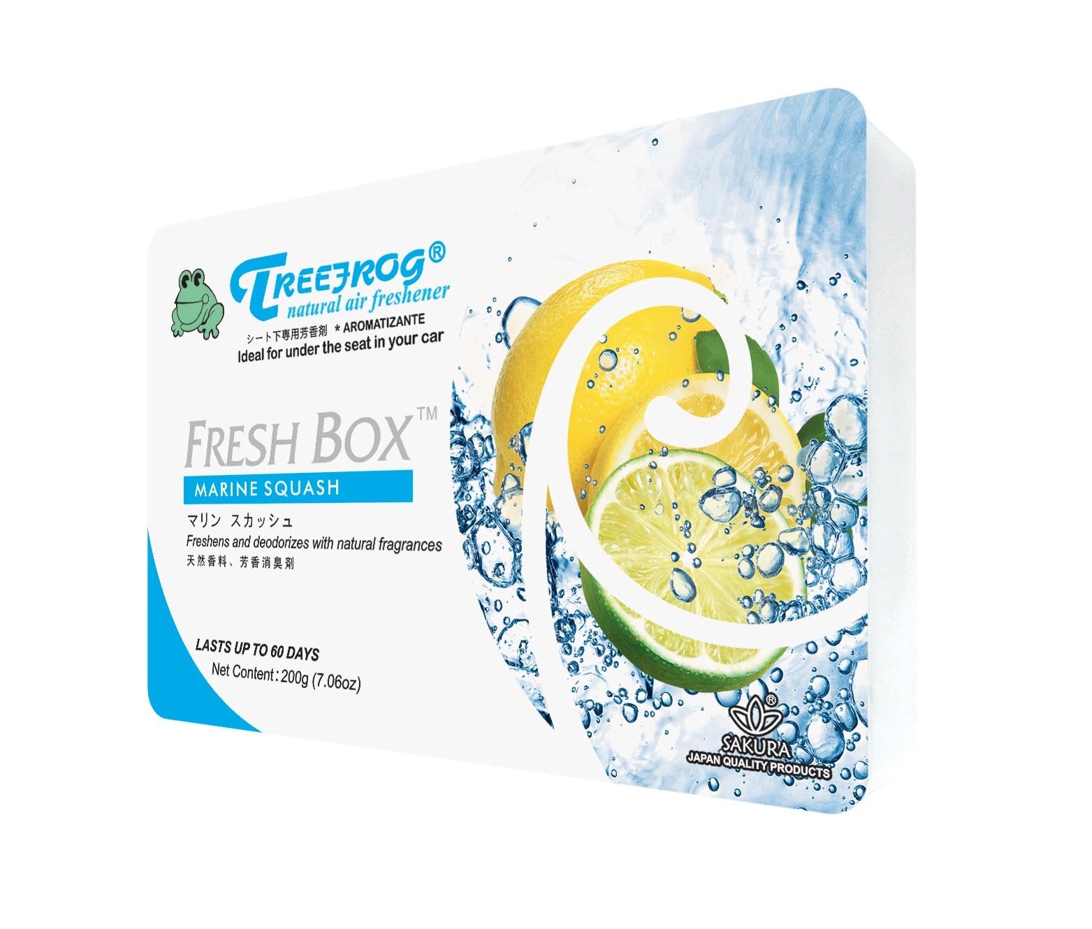 Treefrog Assorted Scent Car Air Freshener - 6 Packs (Melon, Lemon, New Car, Marine Squash, White Peach, Black Squash) - 42.36 oz,