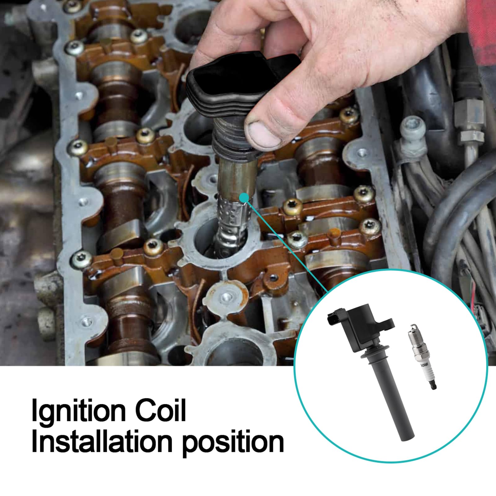 Dg513/Dg500 Ignition Coil Pack 6Pcs & Sp493 Spark Plugs (3.0L Only) For Ford Escape 2001-2008,Freestyle 2005-2007,Taurus 1999-20