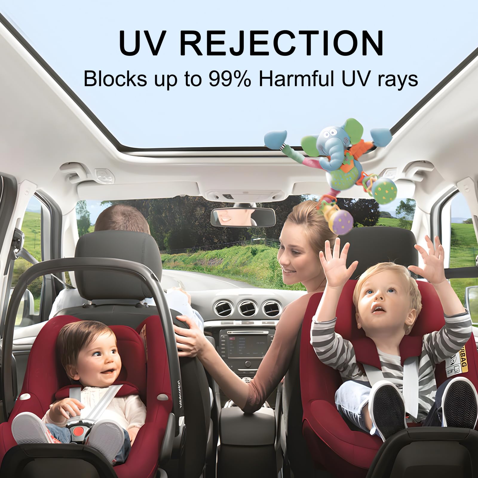 Car Window Tint Film, Protection Privacy Sun Shade Roll, Car Side & Rear Windows Tint Film, Heat UV Blocking,Scratch Resistant,