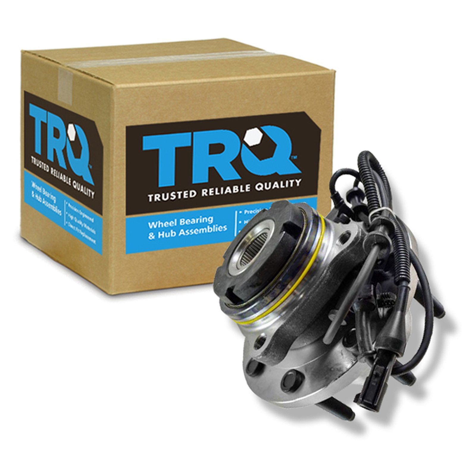 Trq Front Wheel Bearing & Hub Assembly 4Wd With Abs Sensor Compatible With 2003-2005 Ford Excursion 2003-2004 F-250 Super Duty F