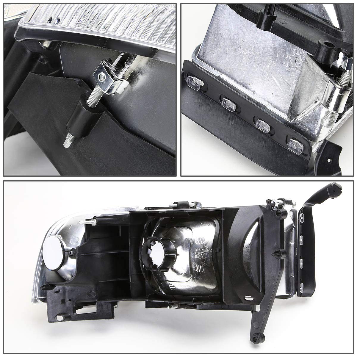 Auto Dynasty Headlights Assembly Compatible With 1994-2002 Dodge Ram 1500 2500 3500 Non-Sport, Driver Left Side Halogen Headlamp
