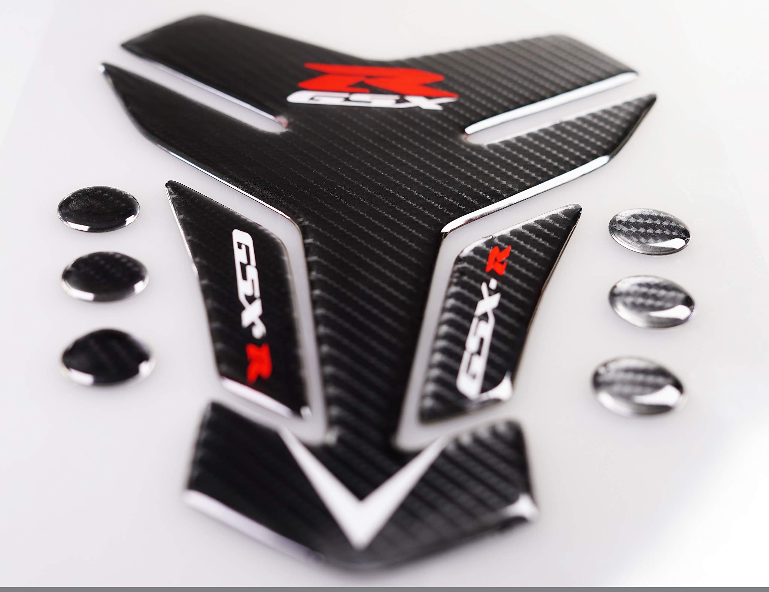 Revsostar Real Carbon Fibre Gas Cap, Tank Pad, Anti Slip Sticker,Tank Protector For Gsxr 600 750 (2006 2007)