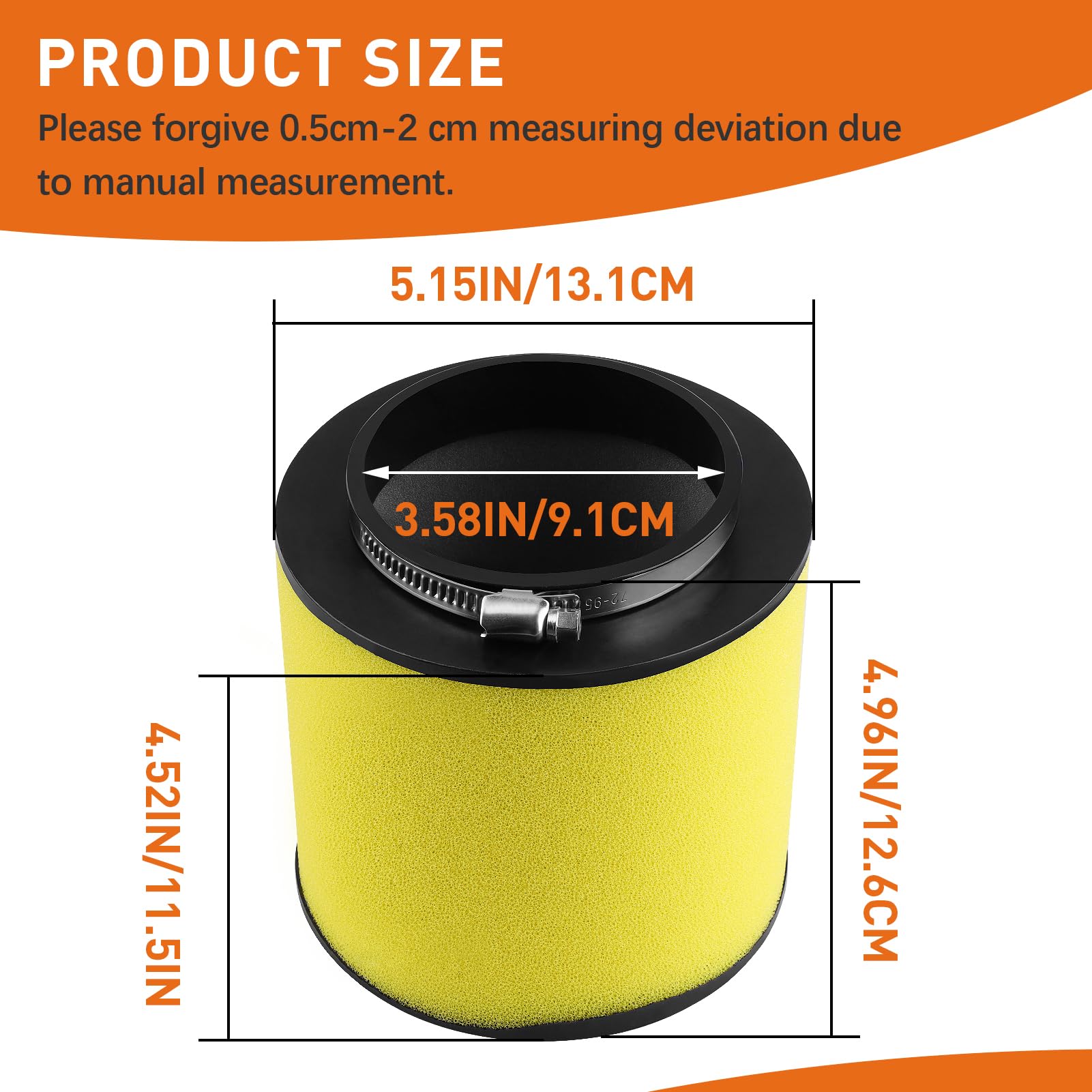 Air Filter for Honda Foreman 450 400 Fourtrax 300 TRX450ES TRX300 TRX300FW TRX400FW TRX450S TRX450FE TRX450FM 17254-HC5-900 1992