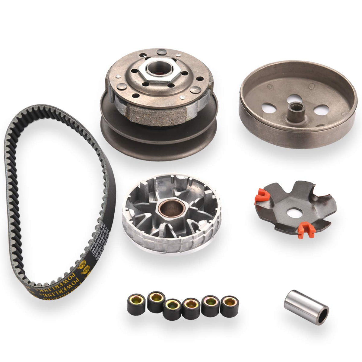 Cleo Gy6 50Cc High Performance Clutch Set,Include Clutch Assembly And Variator Assembly With 669 Belt, Fit For Gy6 50Cc Engine S