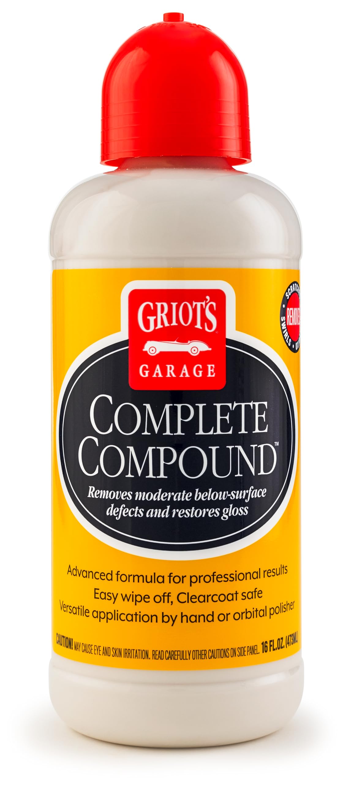 Griot'S Garage 10862 Complete Compound – Remove Scratches & Swirl Marks By Hand Or With A Polisher, Easy Wipe Off With No Dust. Body Shop Safe With No Silicones Or Fillers , 16 Ounce