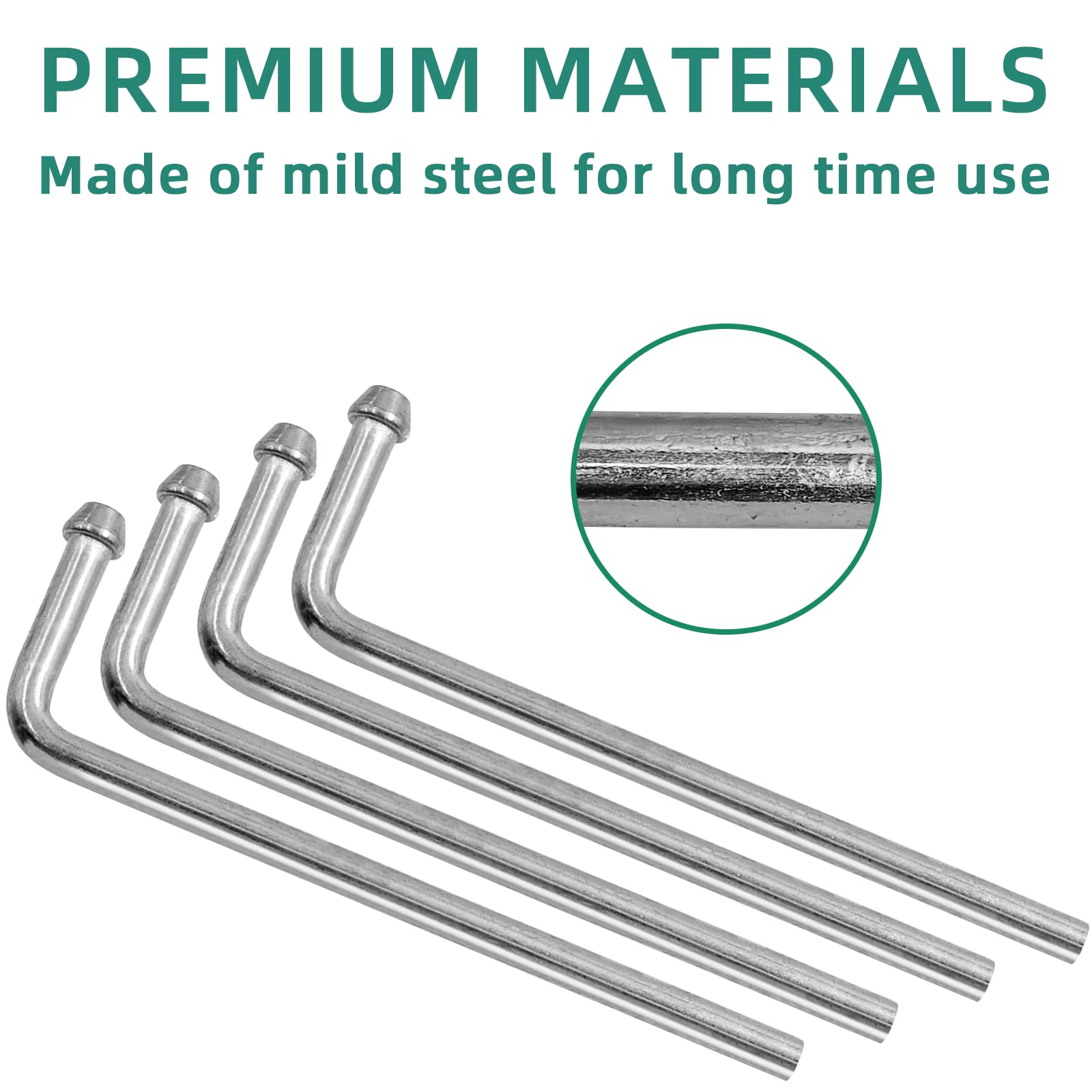 Haoxaoon Exhaust Hanger Rods,Universal Use Weld On Exhaust Hanger,4 Pcs 9.5' Long