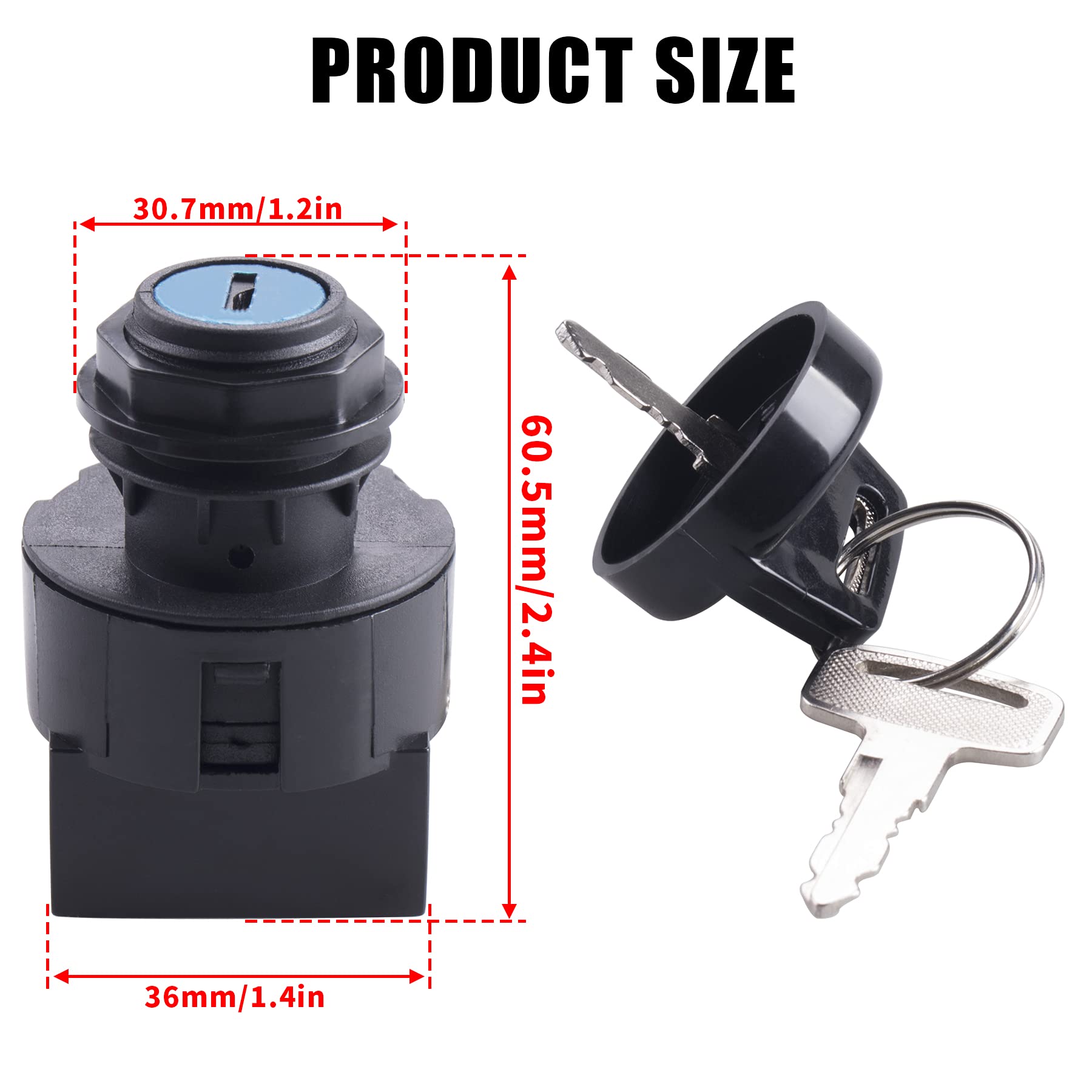CNCMOTOK Ignition Key Switch for Polaris Sportsman 400 500 600 700 800 Ranger 500 700 900 1000 XP Diesel RZR 800 900 1000 Turbo