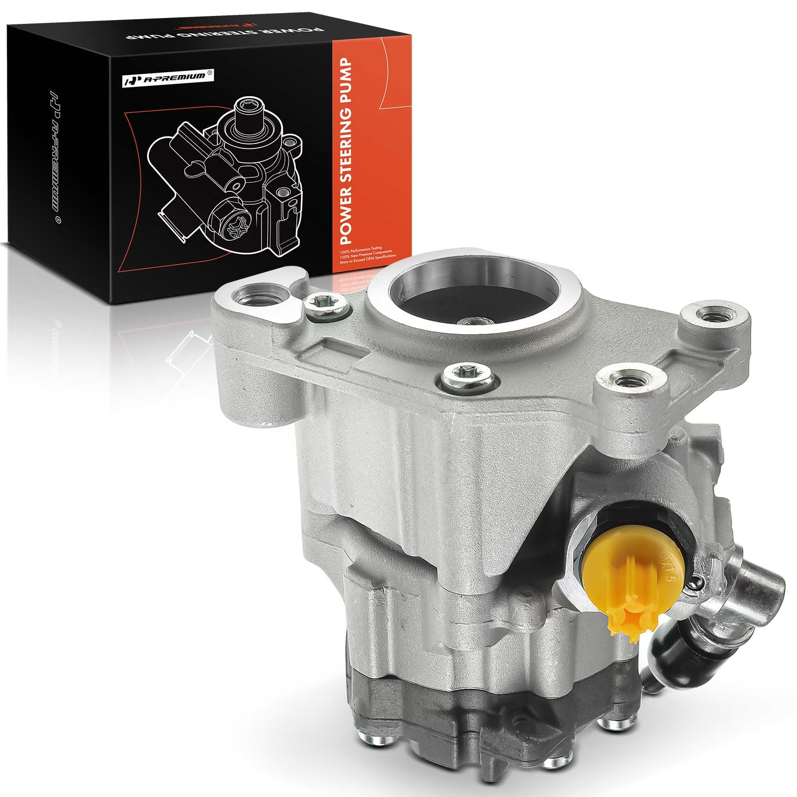 A-Premium Power Steering Pump Compatible with Audi S4 2004-2009, Allroad Quattro 2004-2005, V8 4.2L, Replace # 4Z7145156G, 4Z7145156E