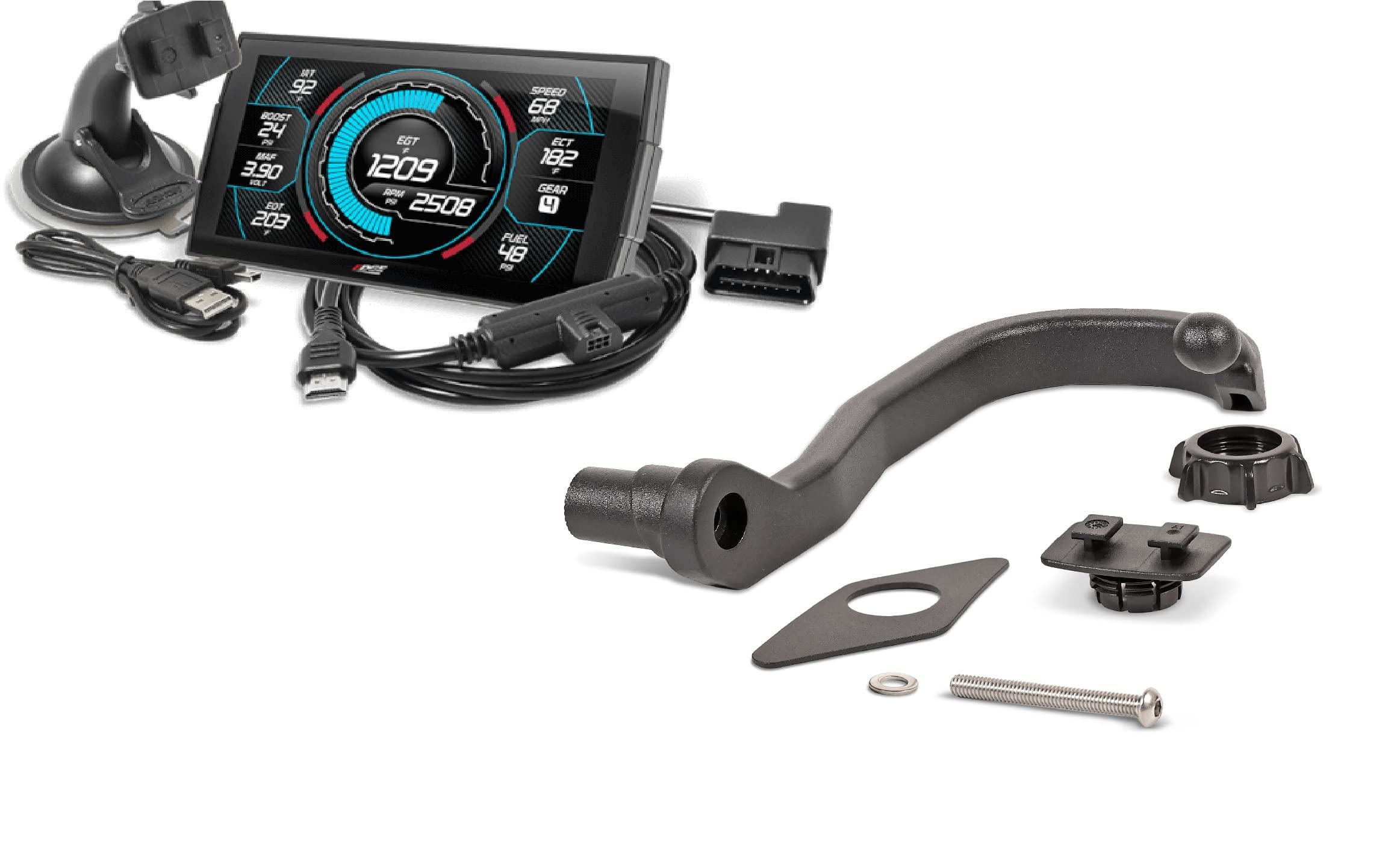 Precision Parts Edge Insight CTS3 Touch Screen Gauge Monitor 84130-3 & A-Pillar Mount 28600 Compatible with 2015-2019 Silverado/