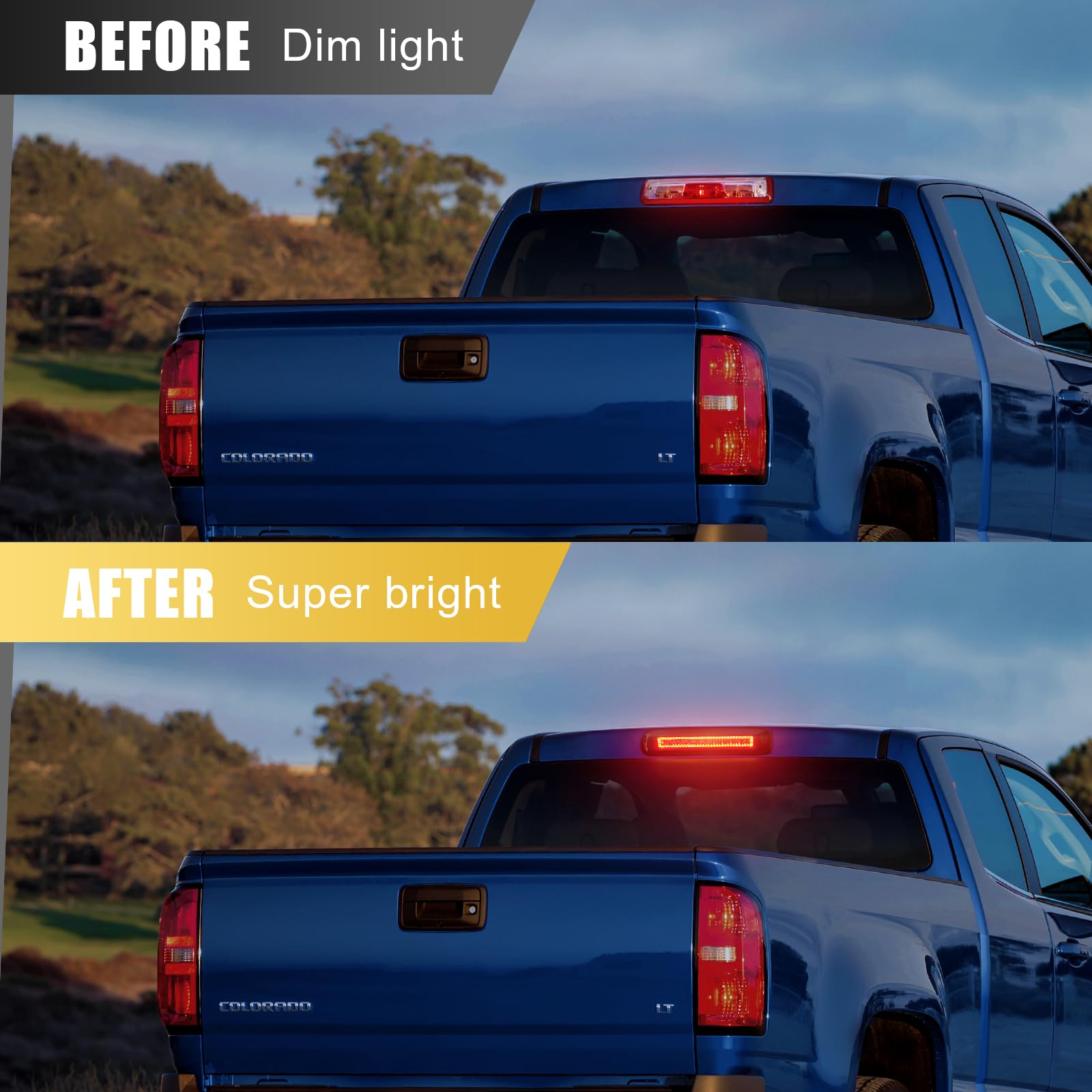 Bordan Third Brake Light Led Fit For 1999-2007 Chevy Silverado Gmc Sierra 1500 2500 3500 Hd Classic, Red Cargo Lamp Rear 3Rd Bra