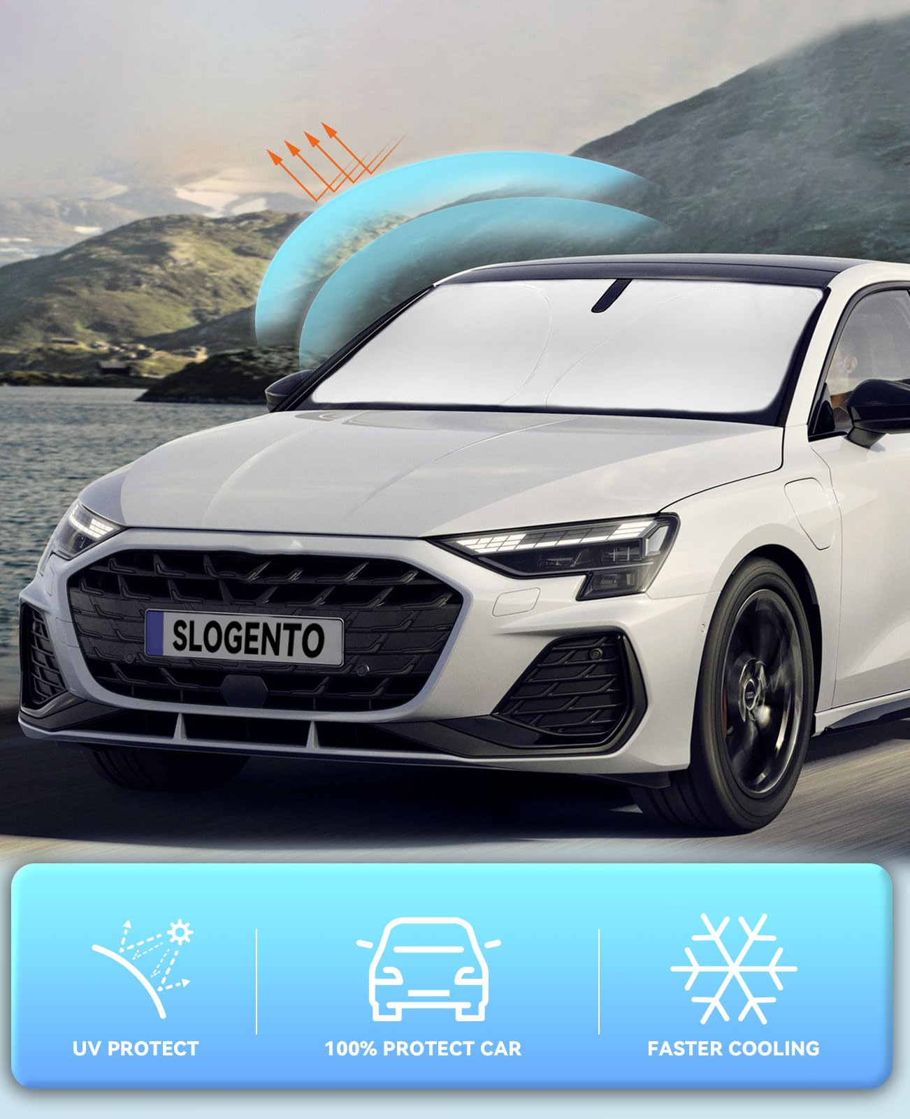 Sun Shade Sunshade For 2021-2023 2024 2025 Audi A3 S3 Rs3 Sedan Car Accessories Front Window Shield Custom Fit A3 Windshield Cov