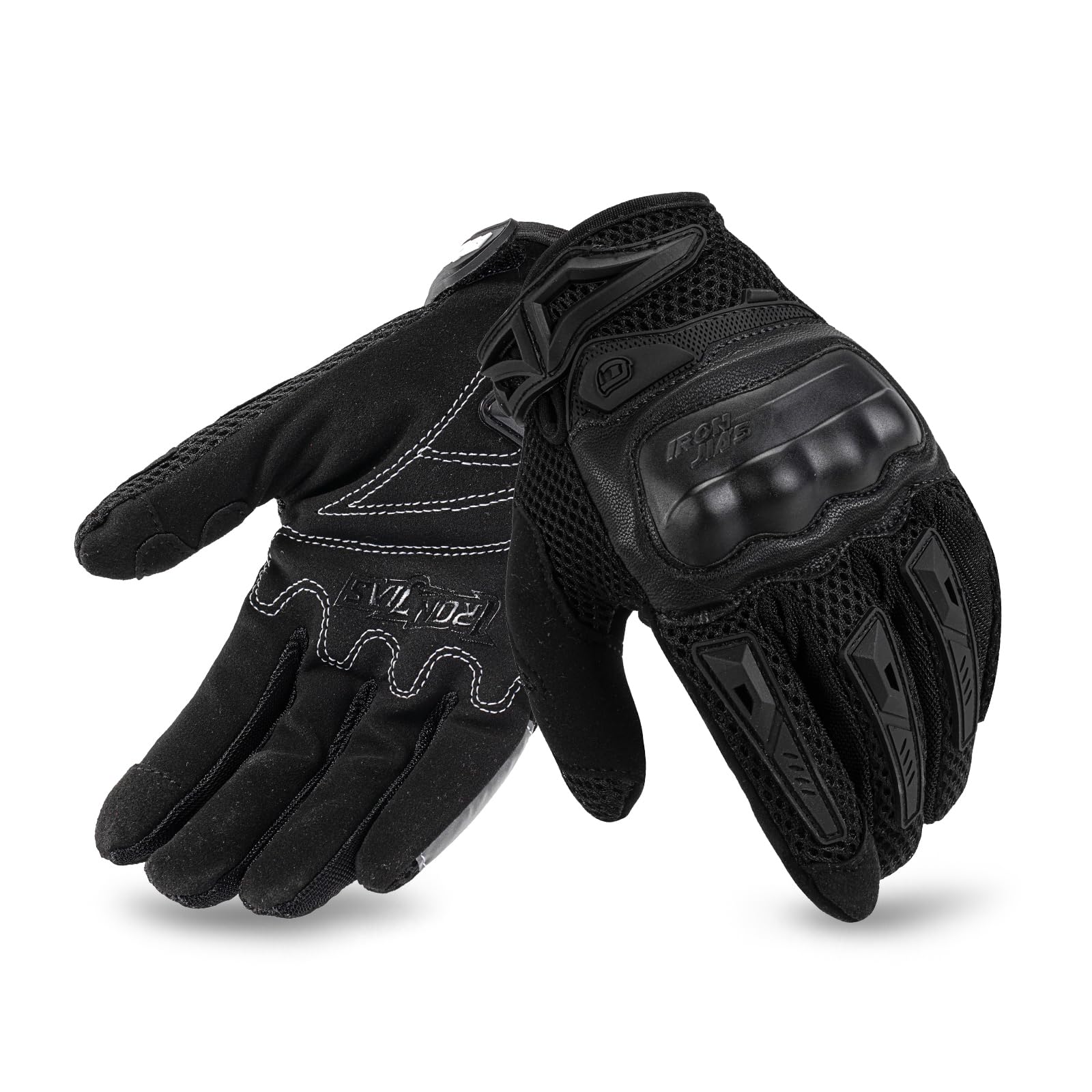 Iron Jia 'S Motorcycle Gloves For Men And Women - Motorbike Powersports Racing Gloves With Hard Knuckle Touchscreen For Bmx Atv