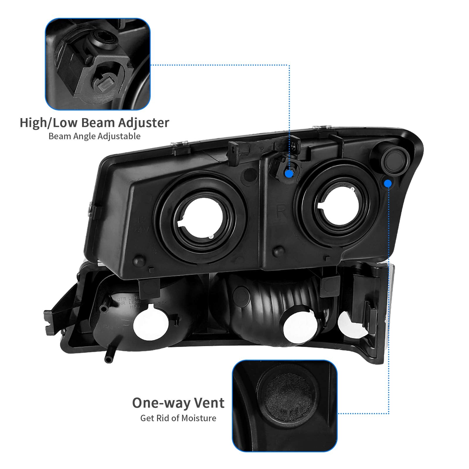 Dwvo Headlight Assembly Compatible With 03 04 05 06 Chevy Avalanche Silverado 1500 1500Hd 2500 2500Hd 3500/07 Chevrolet Silverad