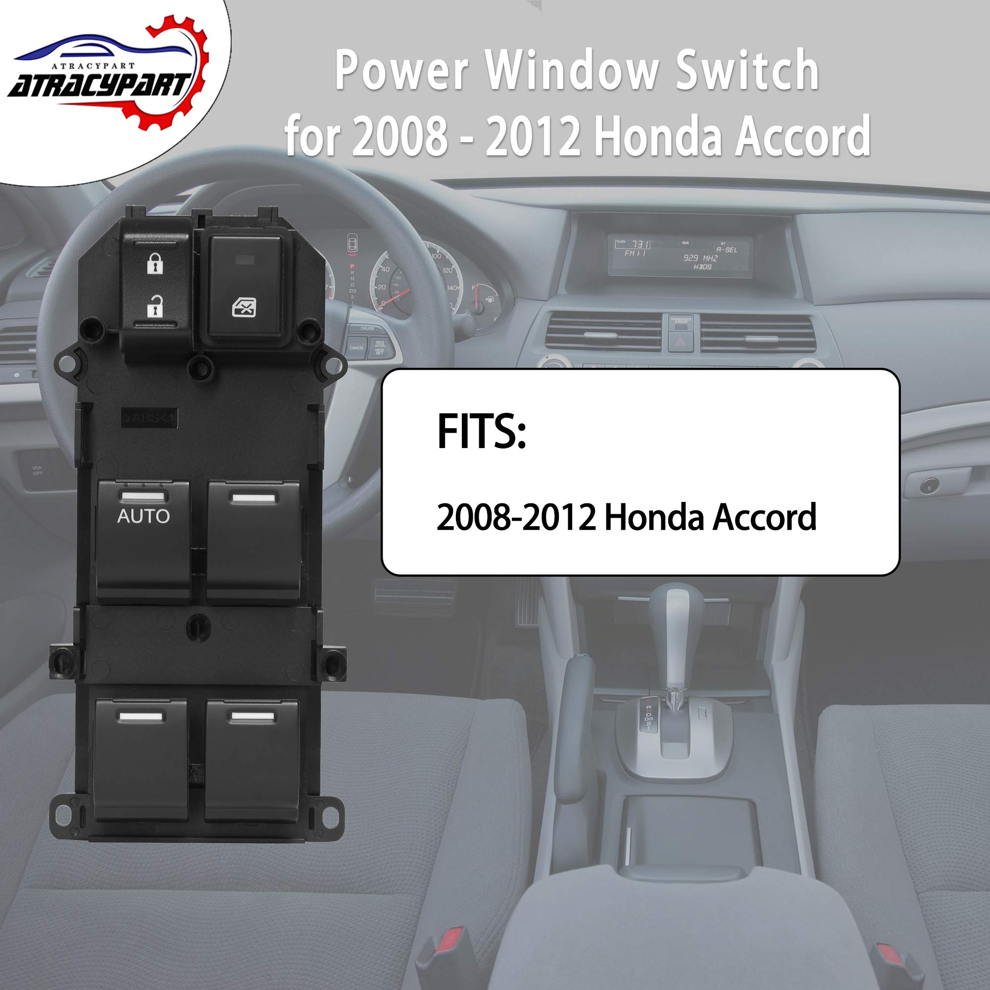 Master Power Window Switch Front Left Driver Side | for 2008-2012 Honda Accord | Replaces# 35750-TB0-H01, 35750-TBD-H13, 35750-T