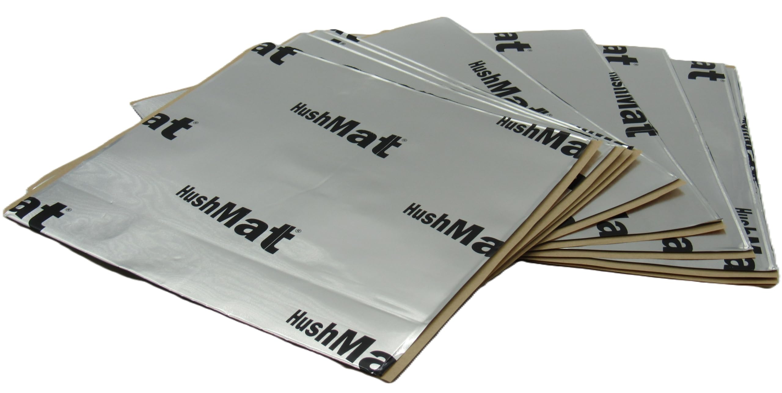 HushMat 10201 Door Kit - 10 Sheets of 12 x 12 Silver Ultra Sound Deadening & Thermal Insulation - 10 Sq. Ft.