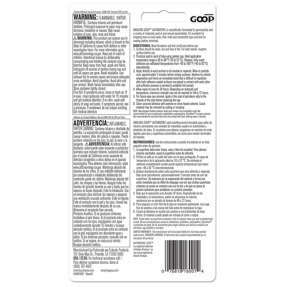 Glue Auto Goop 3.7 Oz (Pack Of 1)