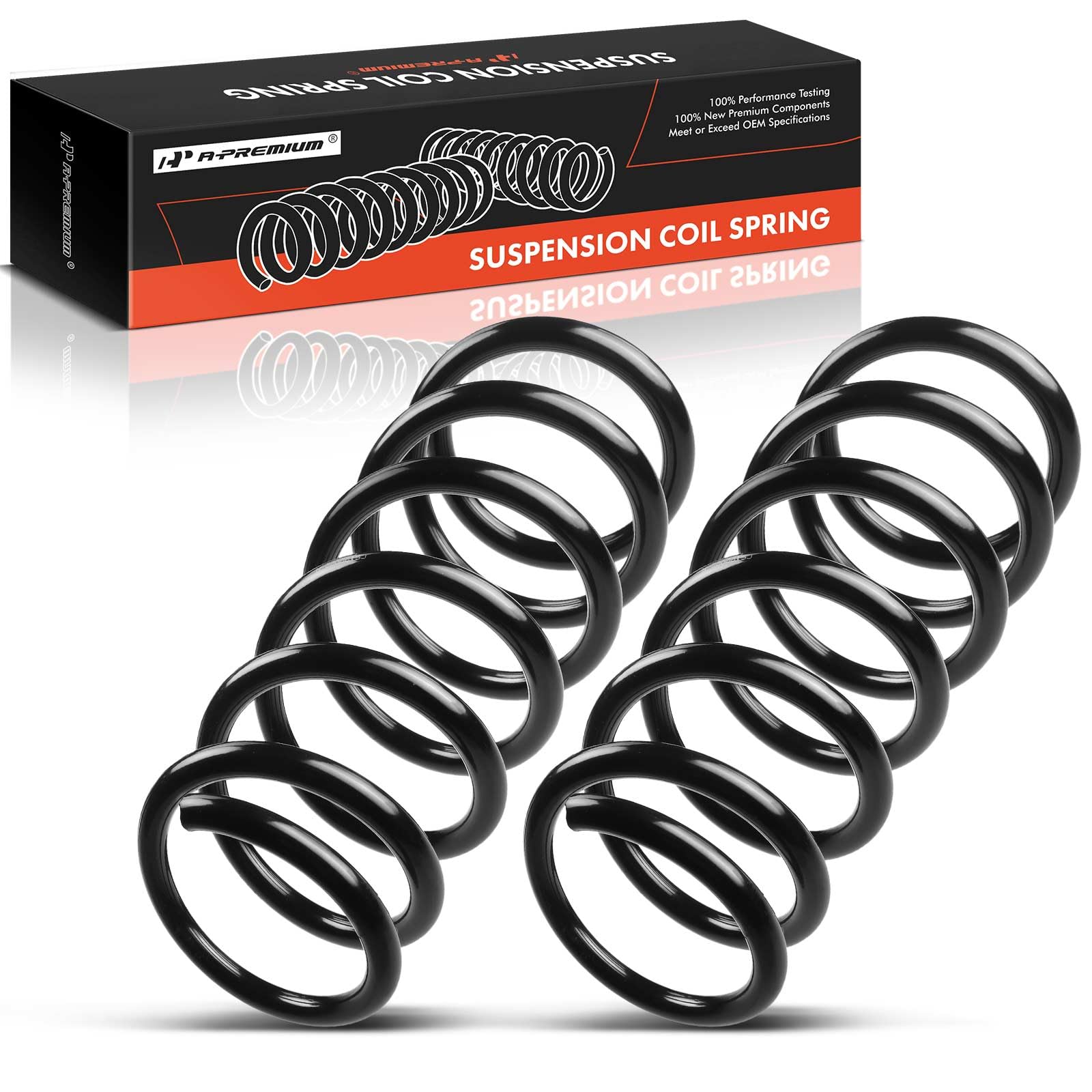 A-Premium 2Pcs Rear Suspension Coil Spring Set Compatible With Volvo Xc60 2010-2017, Driver And Passenger Side, Replace# 3130415