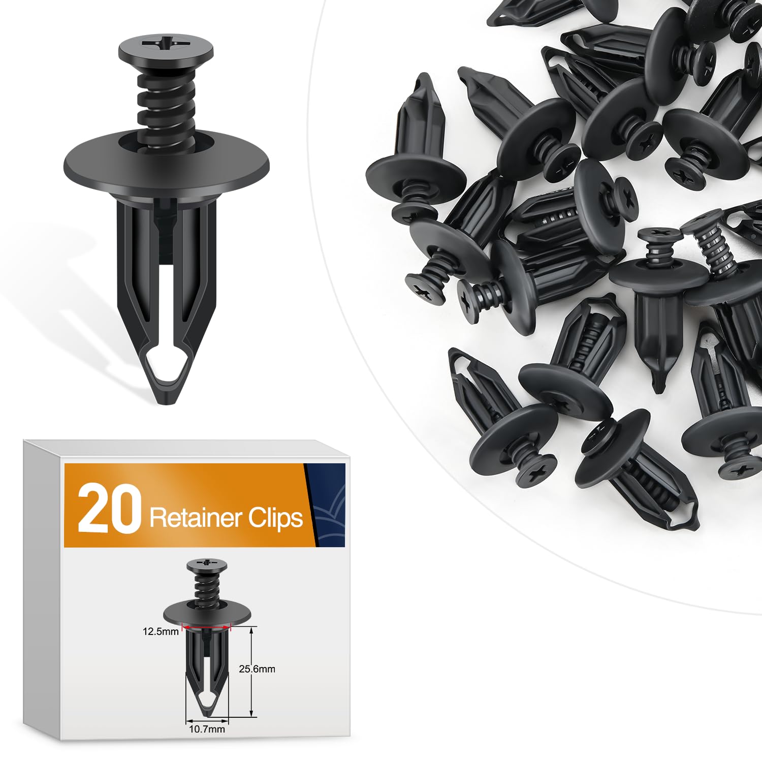 Gooacc 20Pcs Push-Type Retainer Clips Compatible With Gm 10140480 Chevrolet Lumina Apv Chrysler 6502625 Dodge Ram 1500 2500 3500