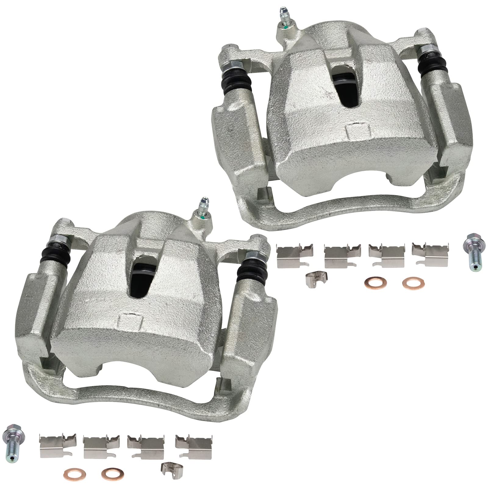 Trq Front Brake Caliper Set Compatible With 2009-2010 Pontiac Vibe 2016 Scion Im 2011-2016 Tc 2017-2018 Toyota Corolla Im 2009-2
