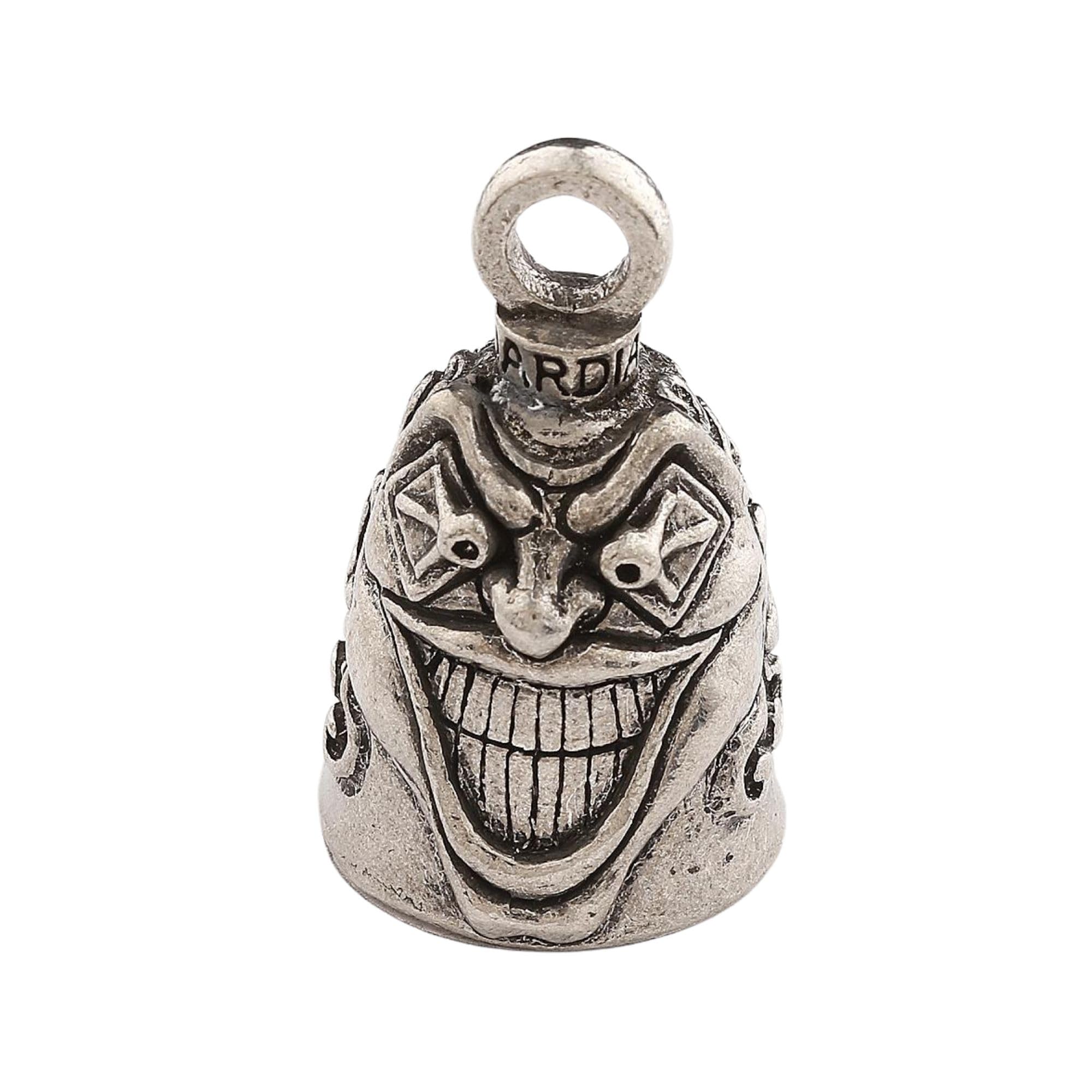 Guardian Bell Insane Clown Good Luck Bell w/Keyring & Black Velvet Gift Bag | Motorcycle Bell | Lead-Free Pewter | Good Luck Gif