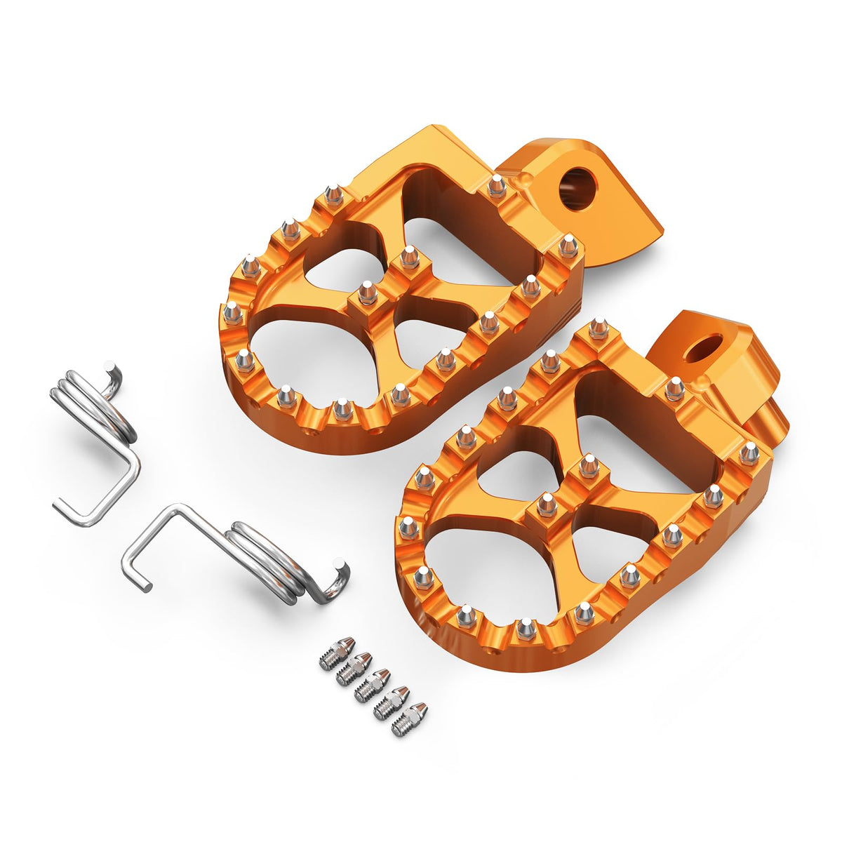 Nicecnc Orange 57Mm Wide Forged Footpeg Footrest Footpegs Compatible With Ktm 65 85 125 250Sx,250 350 450Sxf,125-530Exc/Excf,150-300Xc,250 350 450Xcf,200-530Xcw/Xcfw, Freeride250F/250R/350,See Fitment