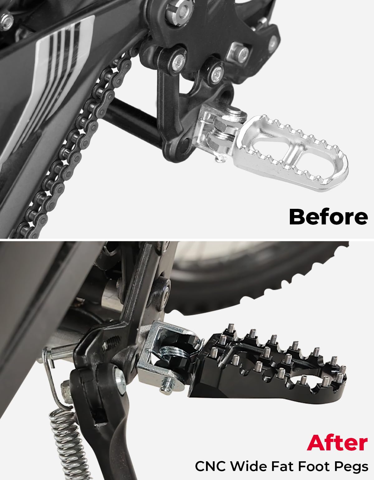 Kemimoto Motorcycle Foot Peg Foot Rest Compatible With Surron Light Bee X/S Footpegs X260 And X160 Talaria Sting Mx3 Mx4 Talaria