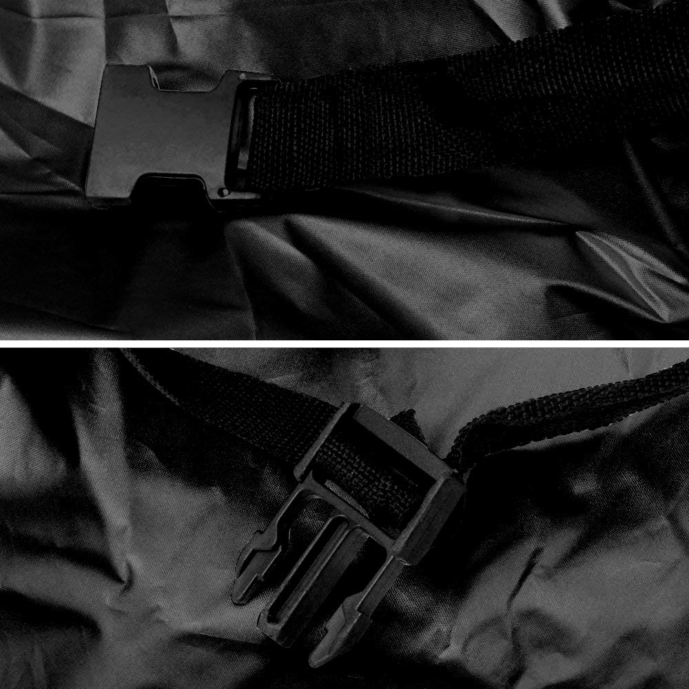 Titan Jet Black Poly 210T Car Cover For Mid-Size Suv 188-206''. Waterproof, Uv Protection, Scratch Resistant, Driver-Side Zipper