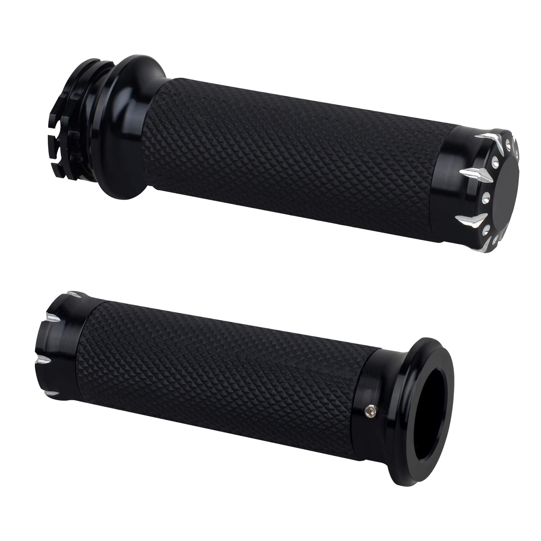 NTHREEAUTO Handlebar Hand Grips Motorcycle Throttle Grip for 1'' / 25mm Handle Bars Universal Compatible with Harley Dyna Sports