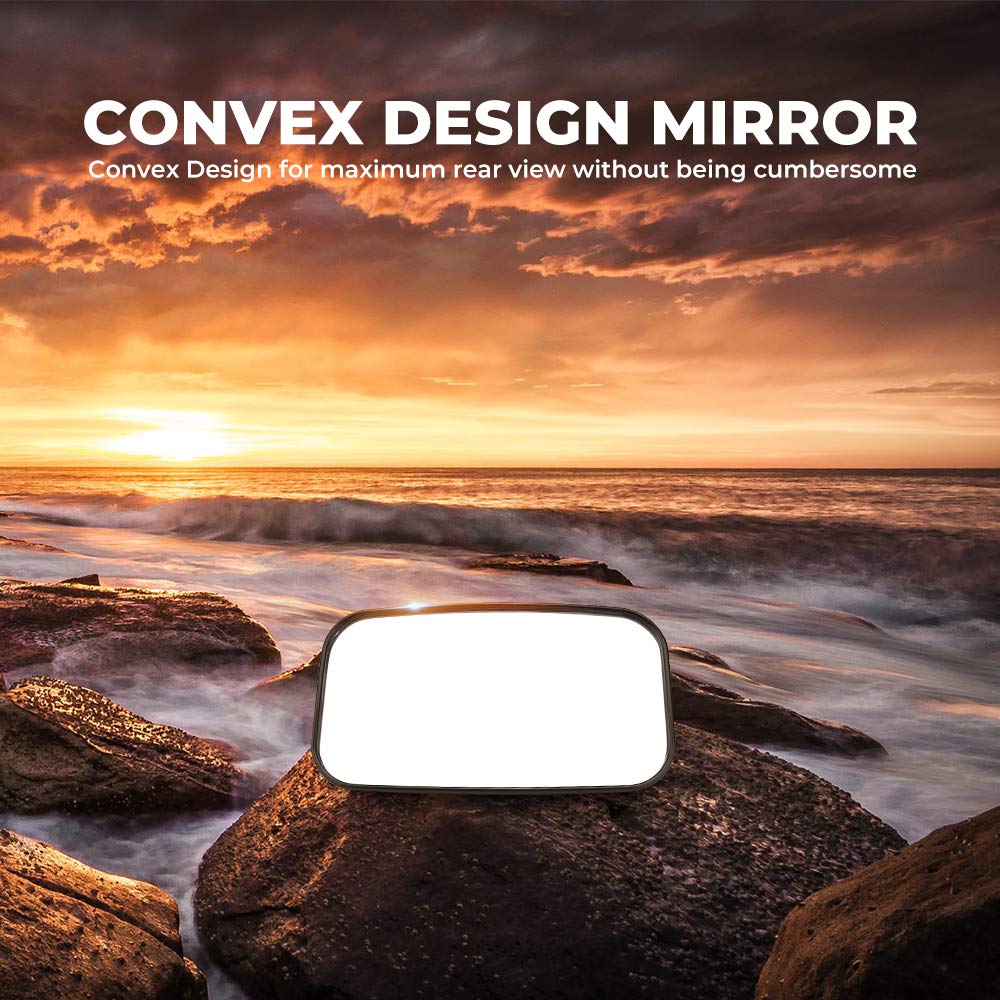 2022 Utv Mirror, Issyauto Clear Convex Mirror With Shatterproof Tempered Glass And 1.5-2 Mount Compatible With 2021 Polaris Rzr Pro Xp, Commander And Maverick X3, Viking, Rhino, Pioneer, Kubota Rtv