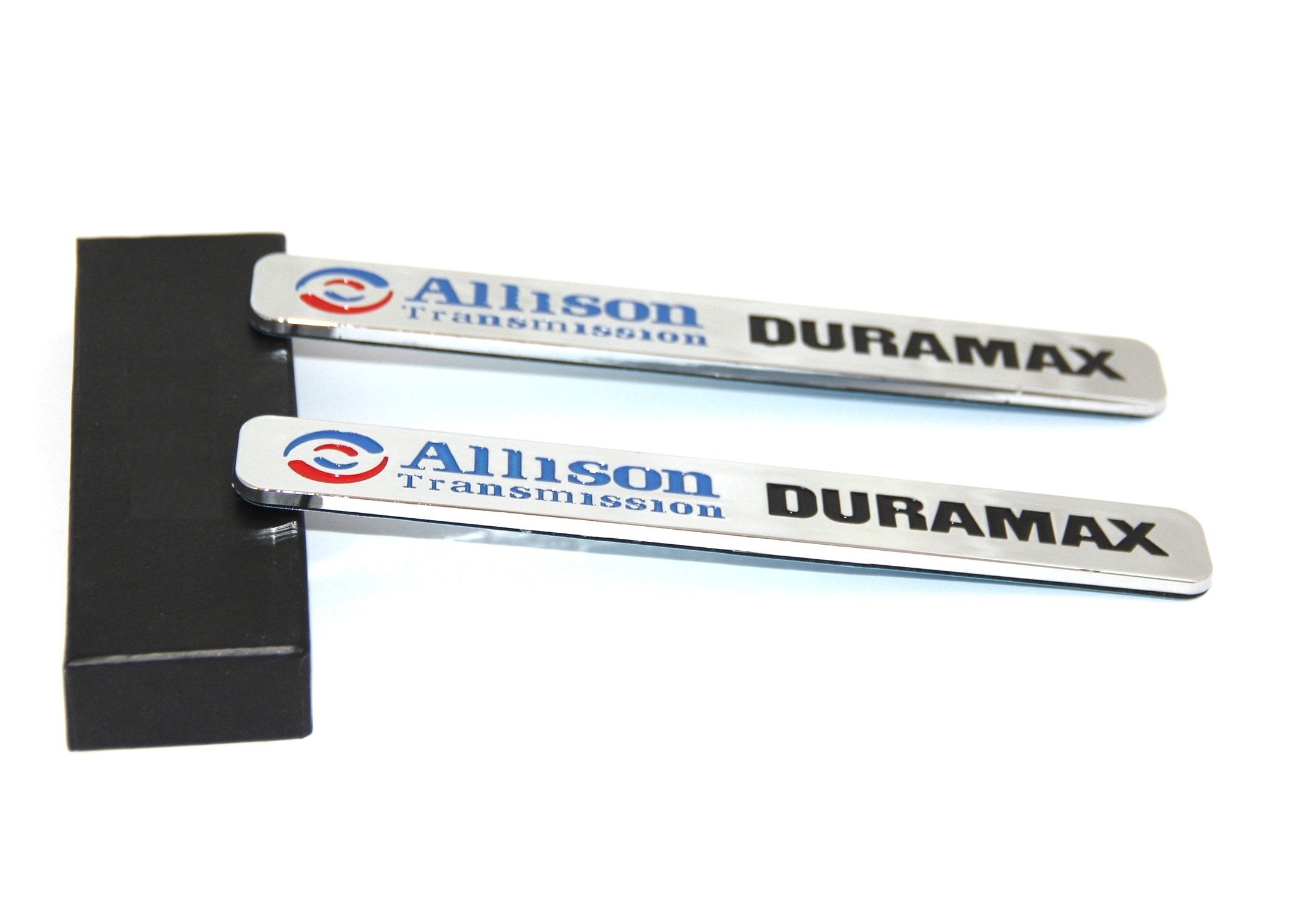 Yoaoo 2Pack Autotuning Oem Allison Transmission Duramax Emblem 2500Hd Compatible With Silverado Chrome Black