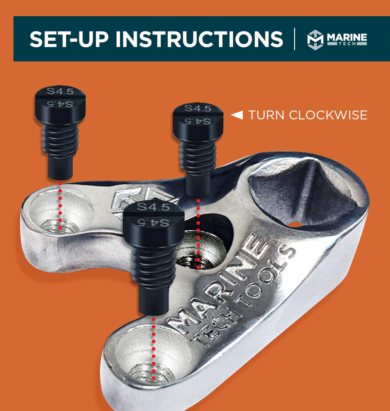 Marine Tech Tools Outboard Trim Tilt Pin Wrench Set For Suzuki, Johnson, Evinrude, Yamaha Outboard Tools, Tilt Trim Cap Removal