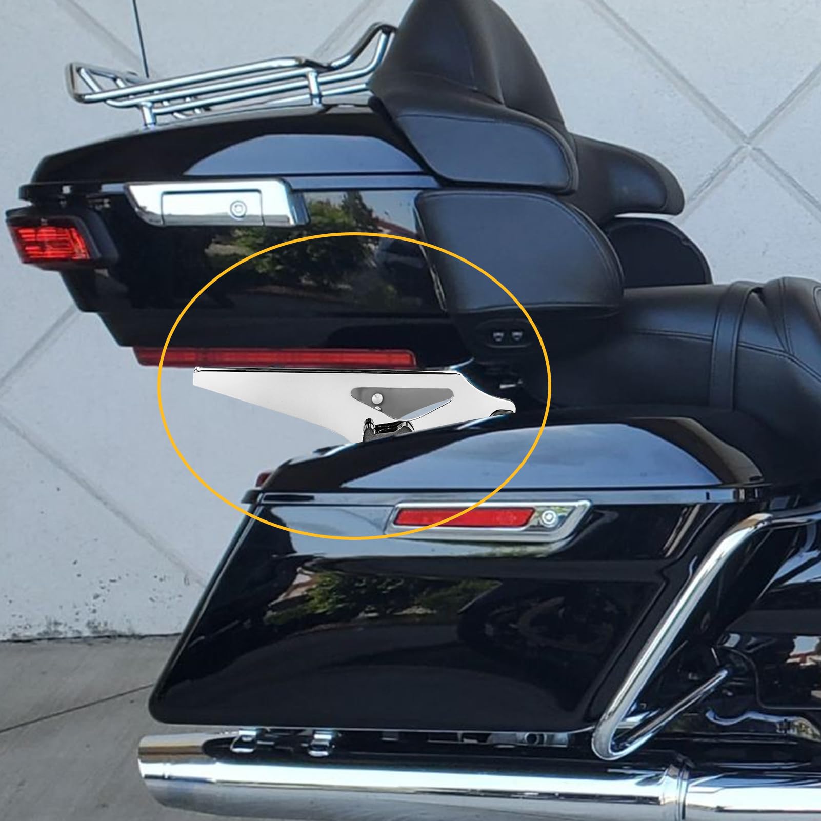 Mofun Tour Pack Mounting Rack Detachable Trunk Mount Compatible With 2014-2024 Harley Touring Road King Electra Glide Road Glide Street Glide Chrome