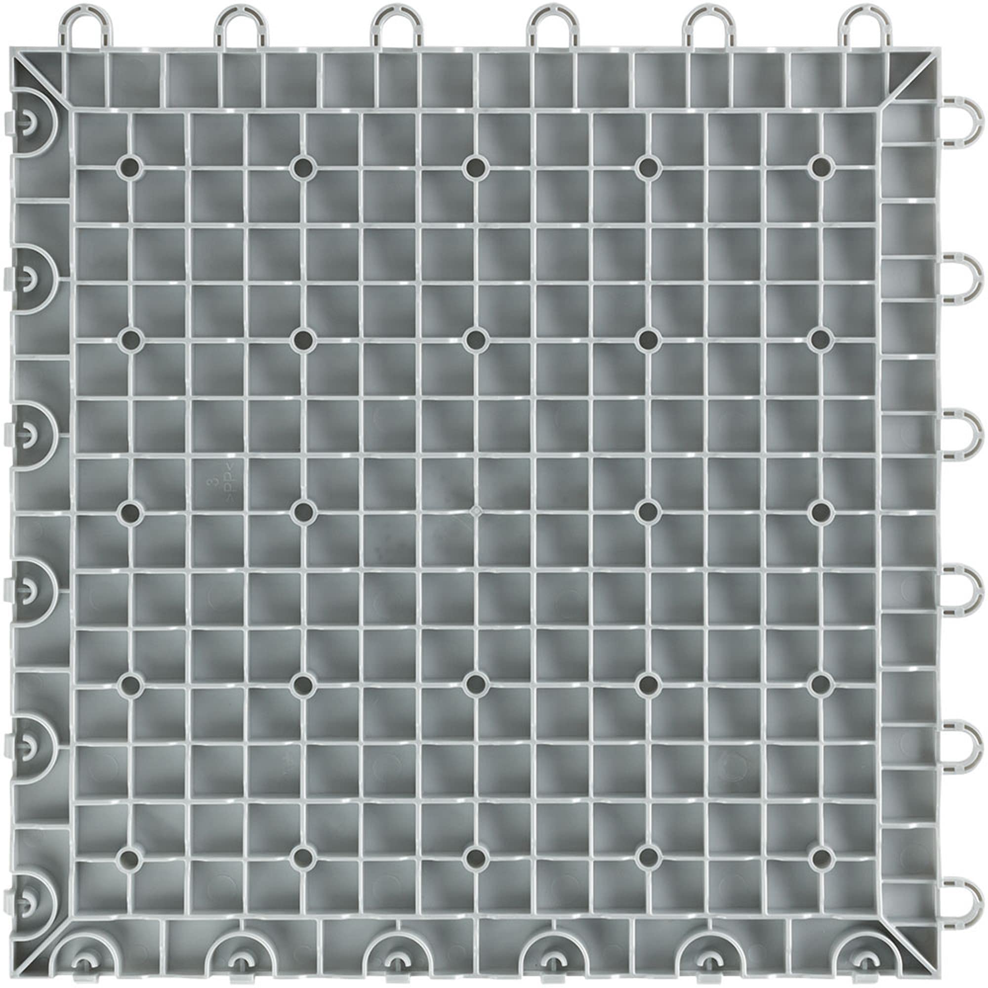 Speedway Diamond Interlocking Garage Floor Tiles 12 X 12-Inch, Silver, 10 Piece Set