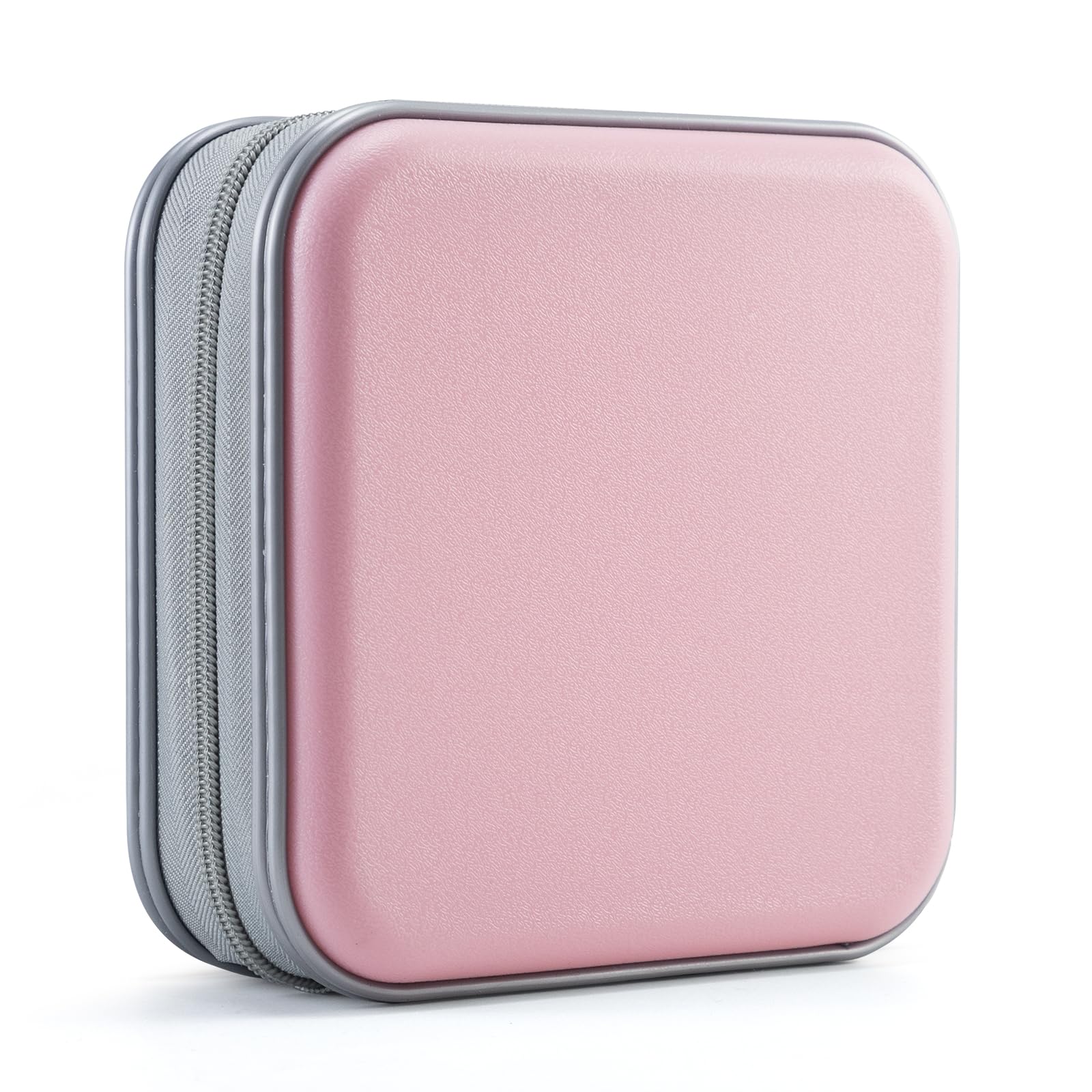 Uentip Cd Case For Car,48 Capacity Dvd Case Portable Zipper Cd Case Holder Large Storage Cd Wallet Cd Organizer Home Travel (Lig