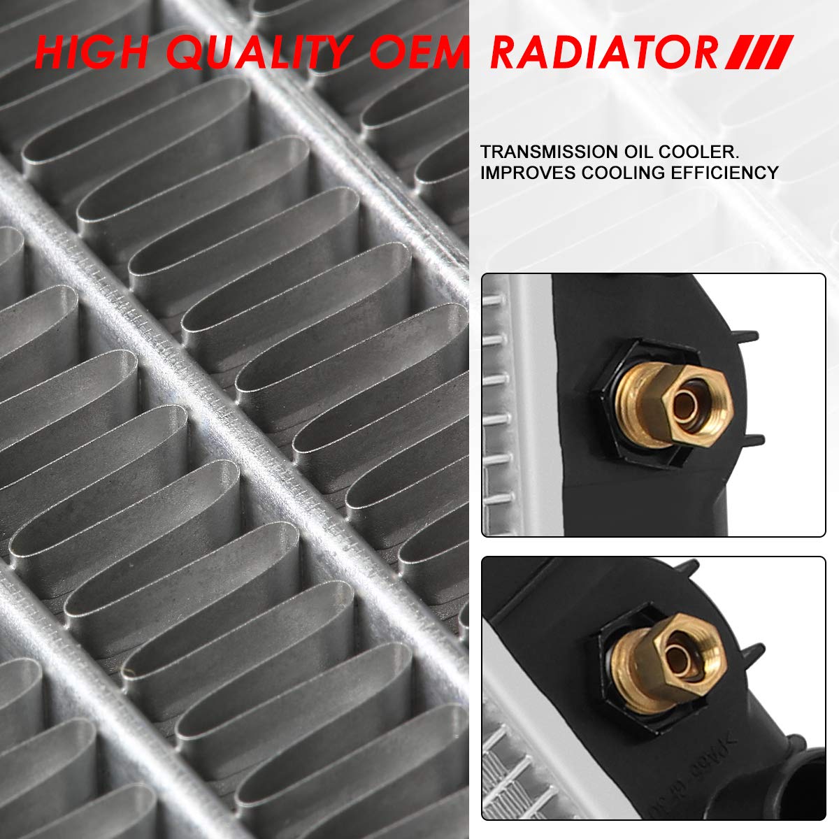 Auto Dynasty Radiator Compatible With 1991-1993 Buick Roadmaster Chevy Caprice 5.0L 5.7L At Mt, Dpi 1210 Factory Style 1-Row Coo