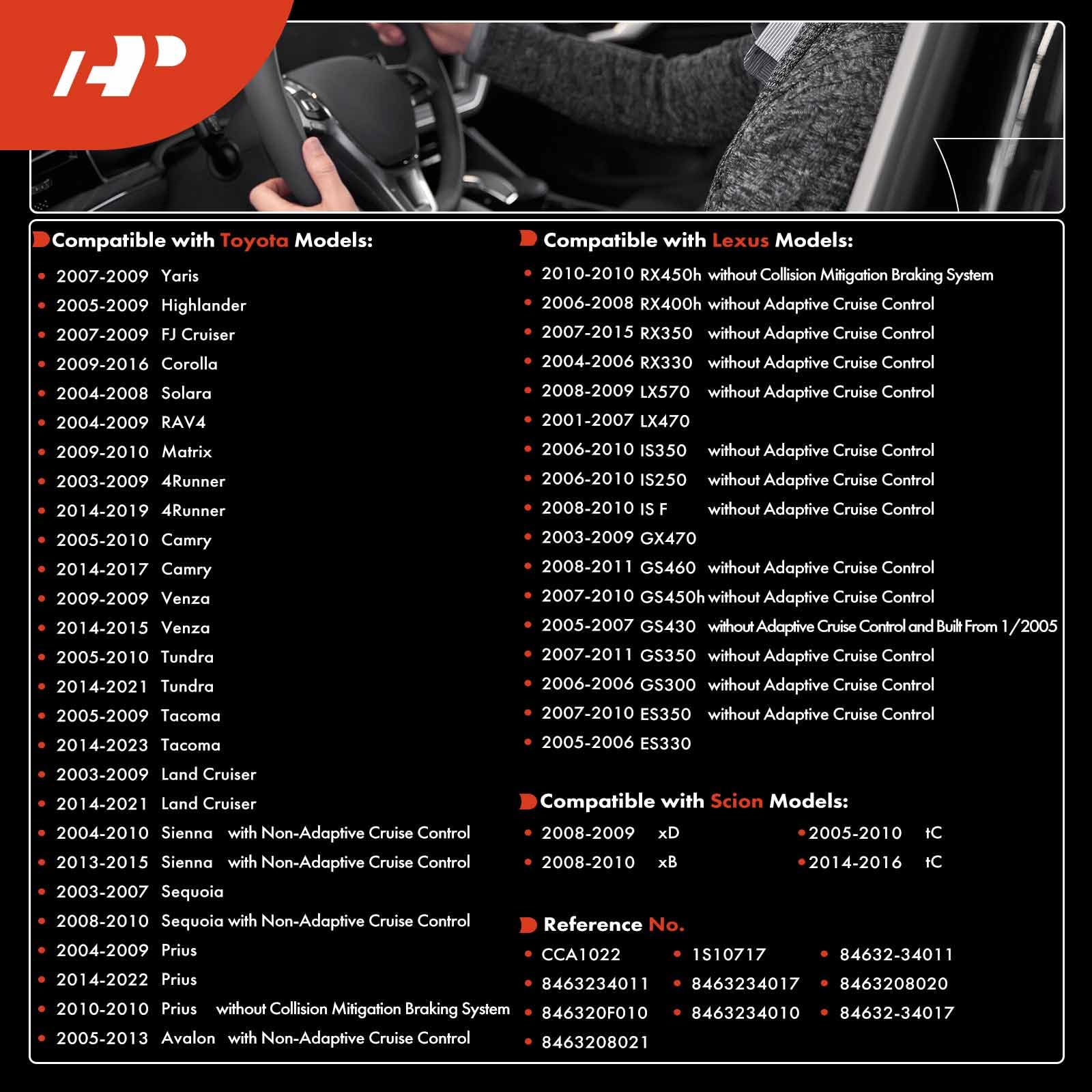 A-Premium Cruise Control Switch Assembly Compatible With Toyota & Lexus - 2001-2023 - Tacoma 4Runner Tundra Rav4 Sienna Avalon C