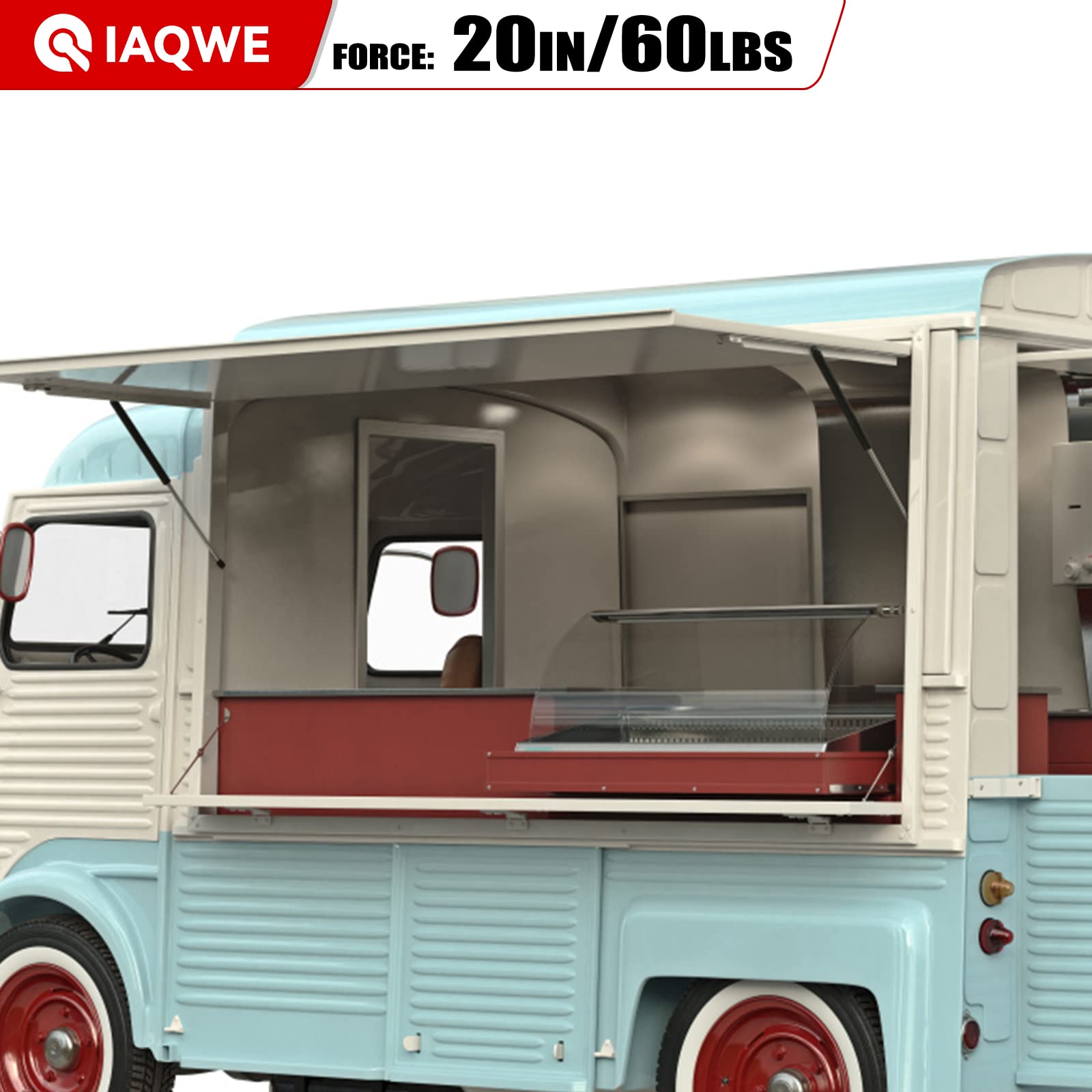 20Inch 30Lbs/133N Lift Support Gas Spring Strut Shock For Floor Hatch Rv Door Storage Trailer Lid Tv Cabinet Truck Camper Topper Rear Window Toobox Lid